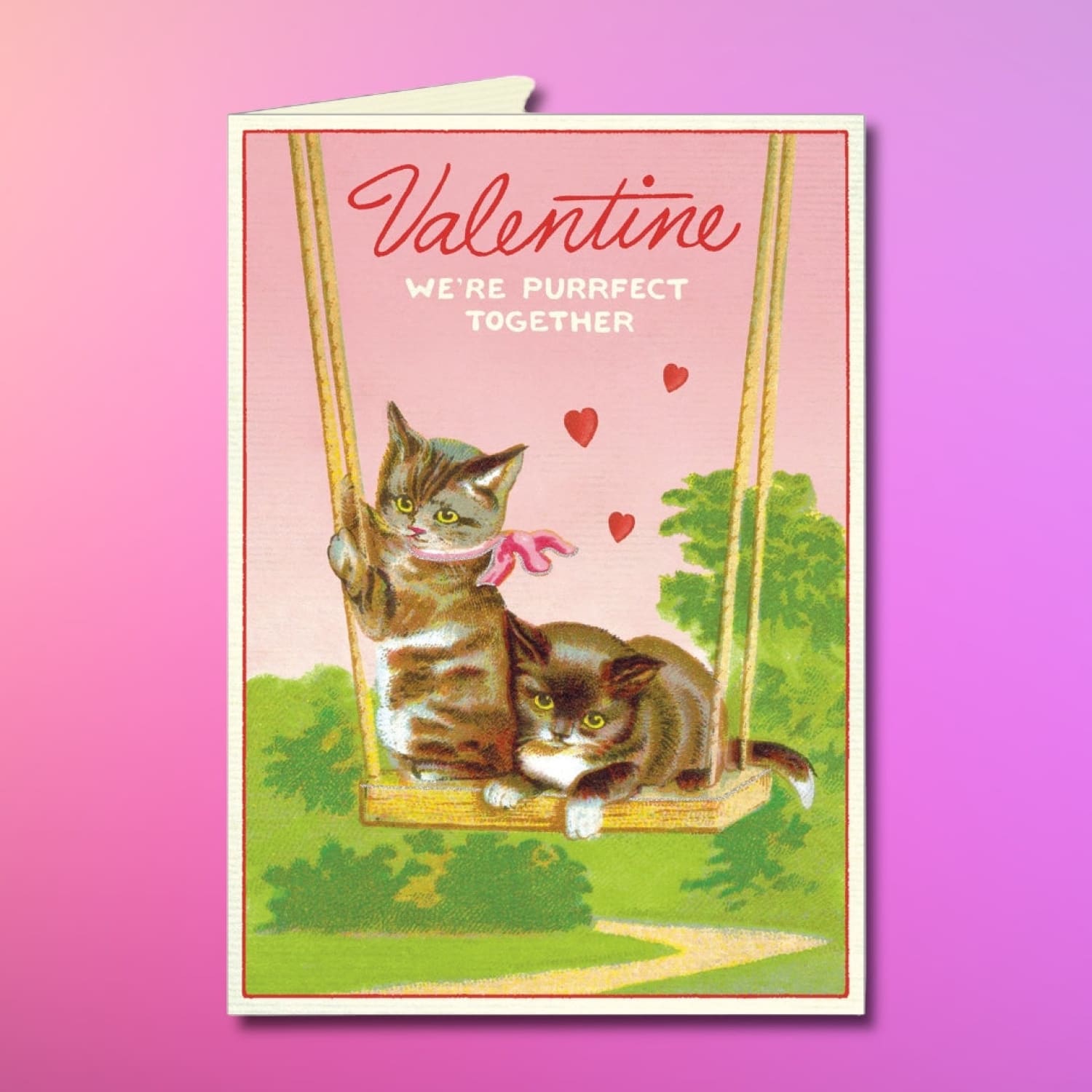 Cat Holding Love Heart Happy Valentine's Day Personalised Gift Pocket Hug -  The Card Zoo