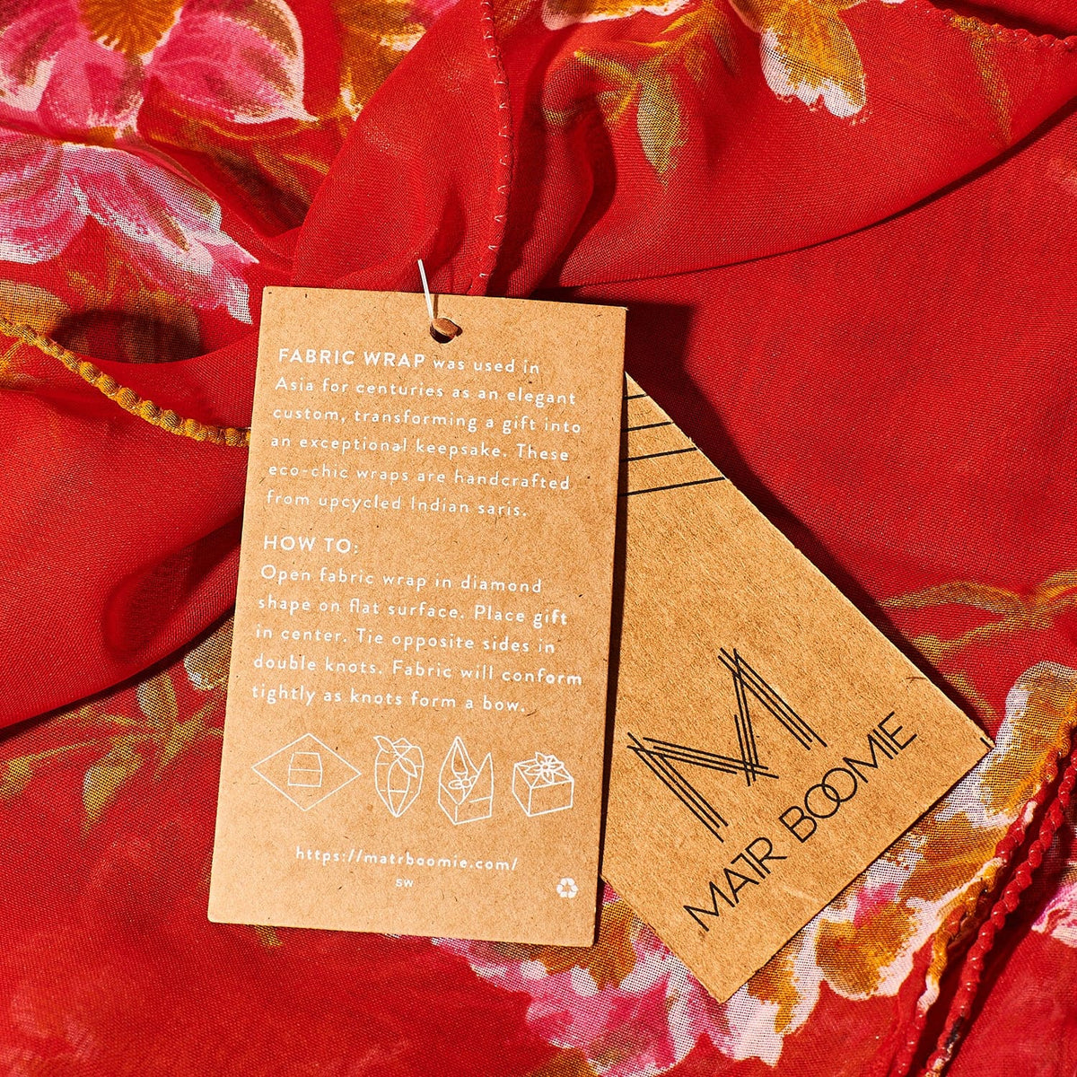 Sari Fabric Gift Wraps Bandana - Eco Friendly - Ethical -