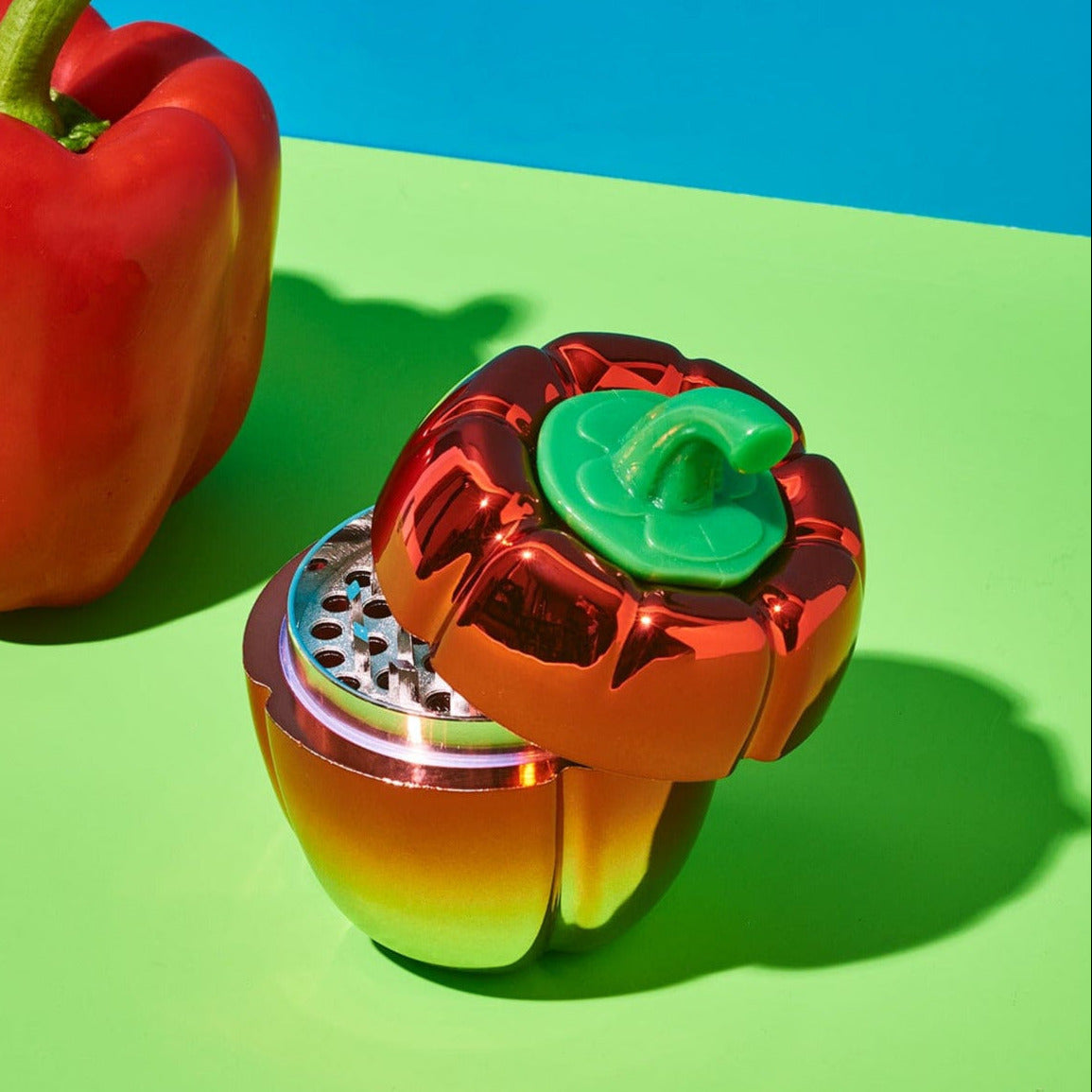 Red Pepper 4 Part Grinder Cute Grinder - Fake Food - Smoke