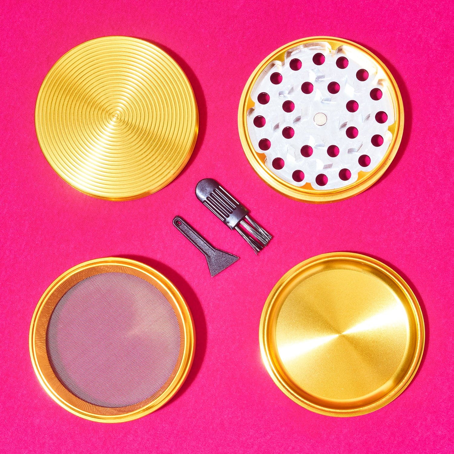 Ripple Gold Aluminum Grinder 4 Part 62mm Cute Grinder Smoke