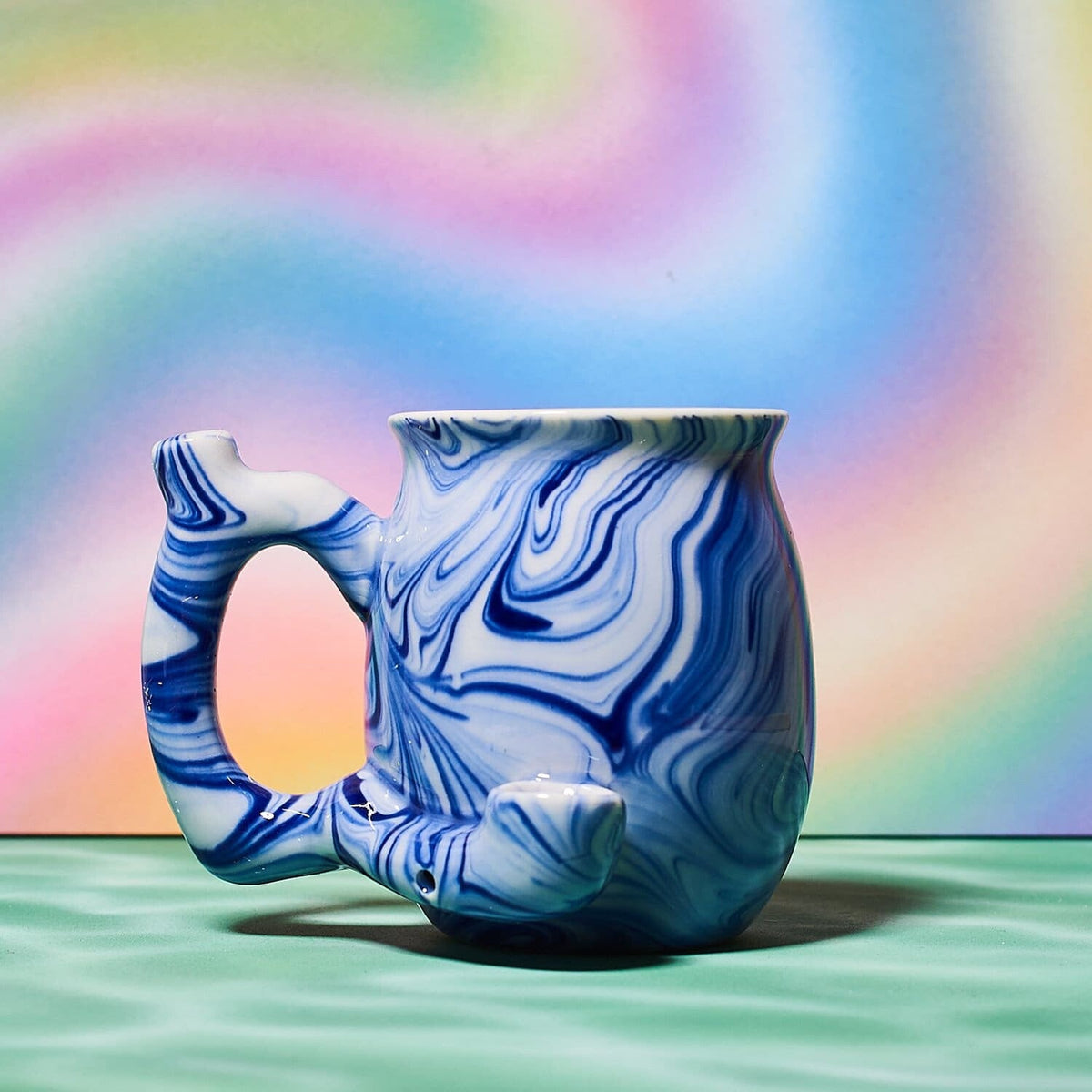 Roast & Toast Ceramic Mug - Blue Marble Ceramic -