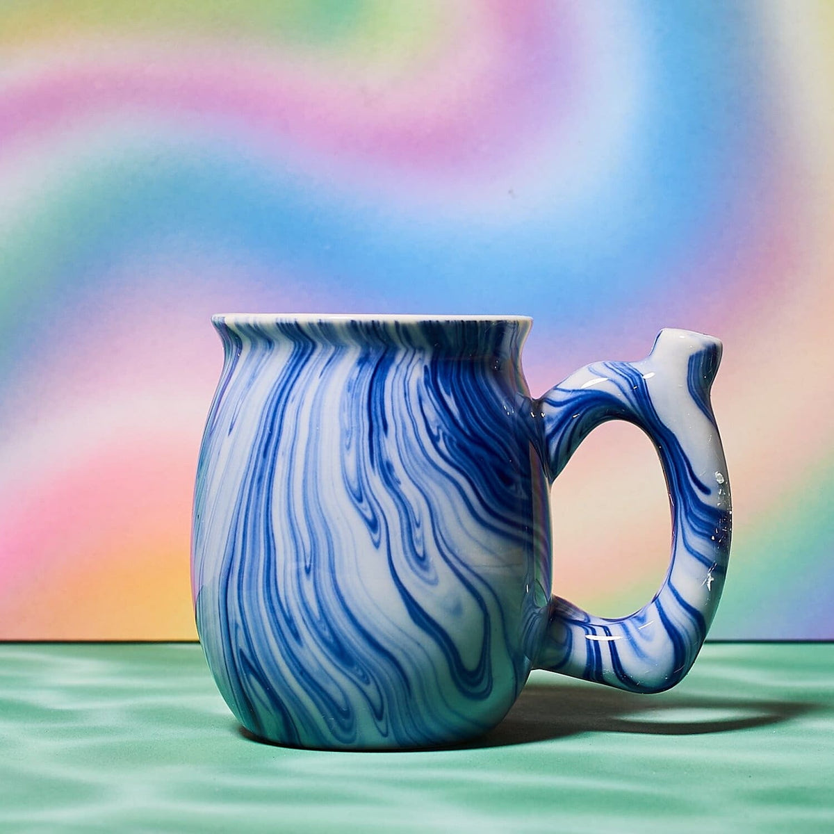 Roast & Toast Ceramic Mug - Blue Marble Ceramic -