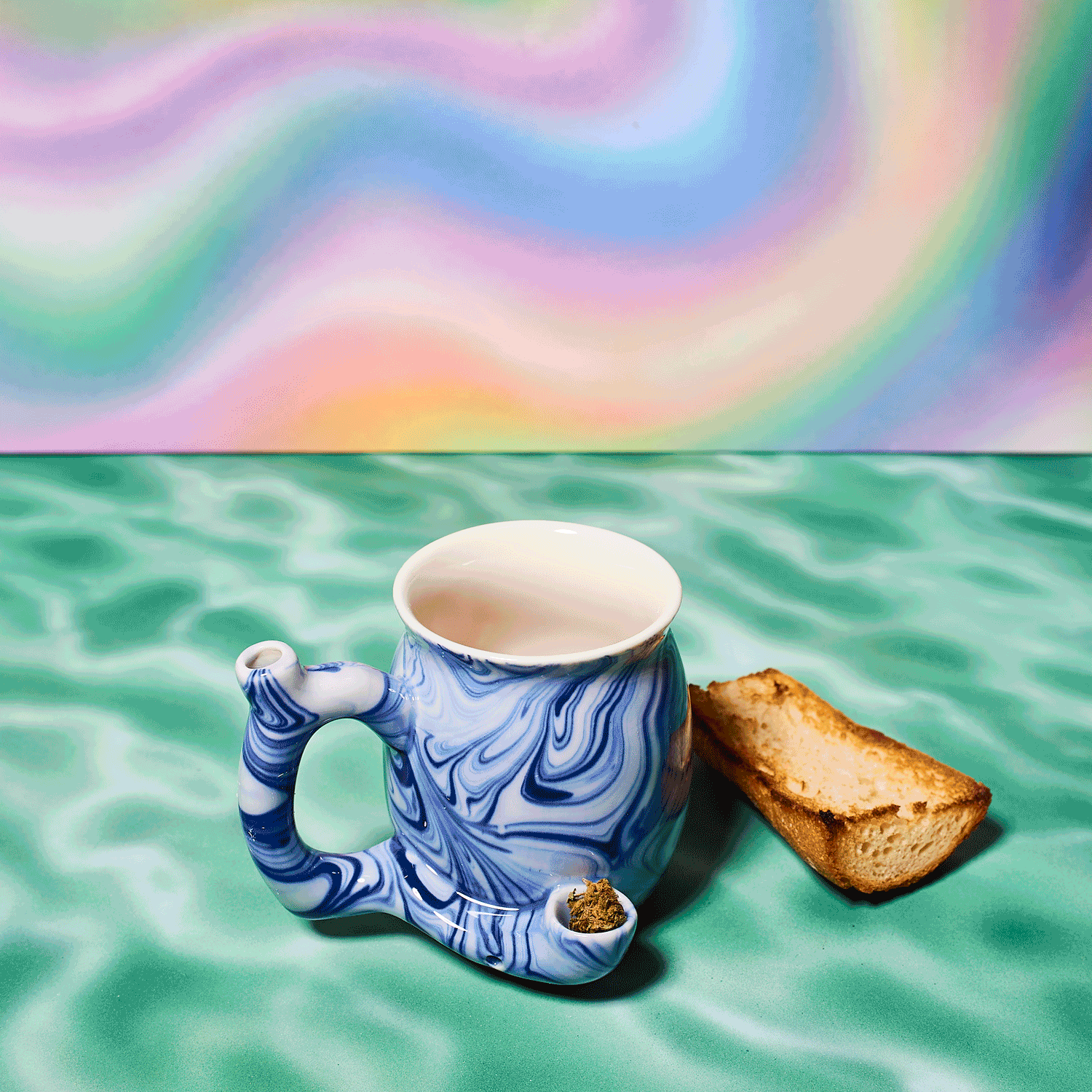 Roast & Toast Ceramic Mug - Blue Marble Ceramic -