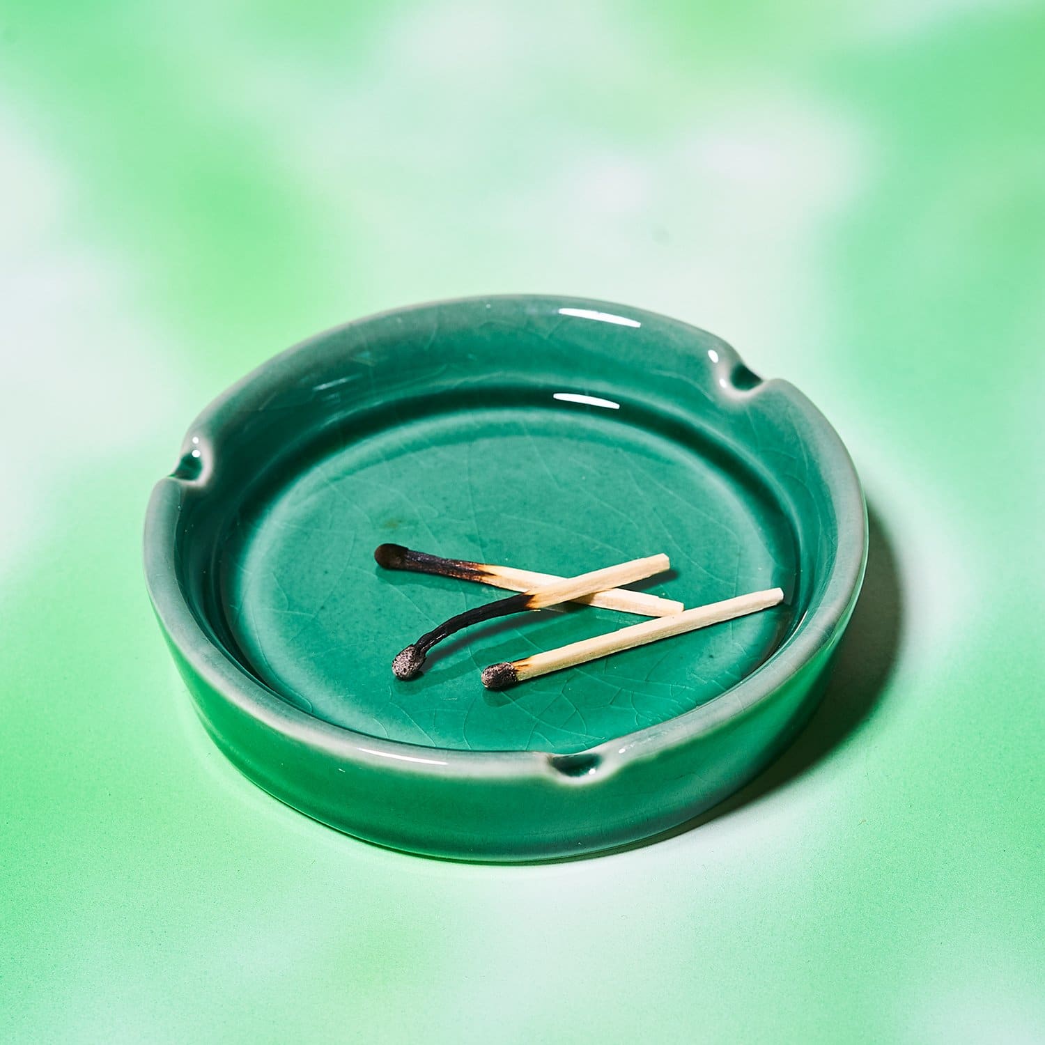 Round Porcelain Ashtray Ashtray - Home - Smoke - Accessories