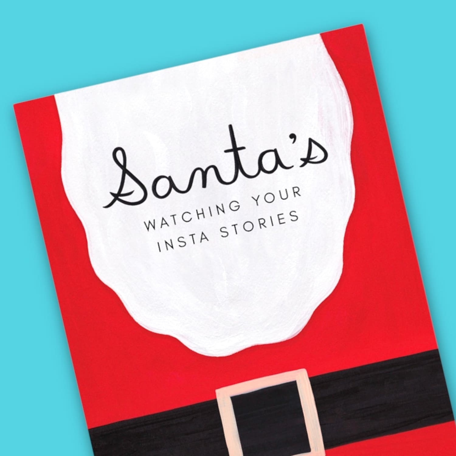 Holiday Card Gk Santa’s Watching Greeting Card - Made In