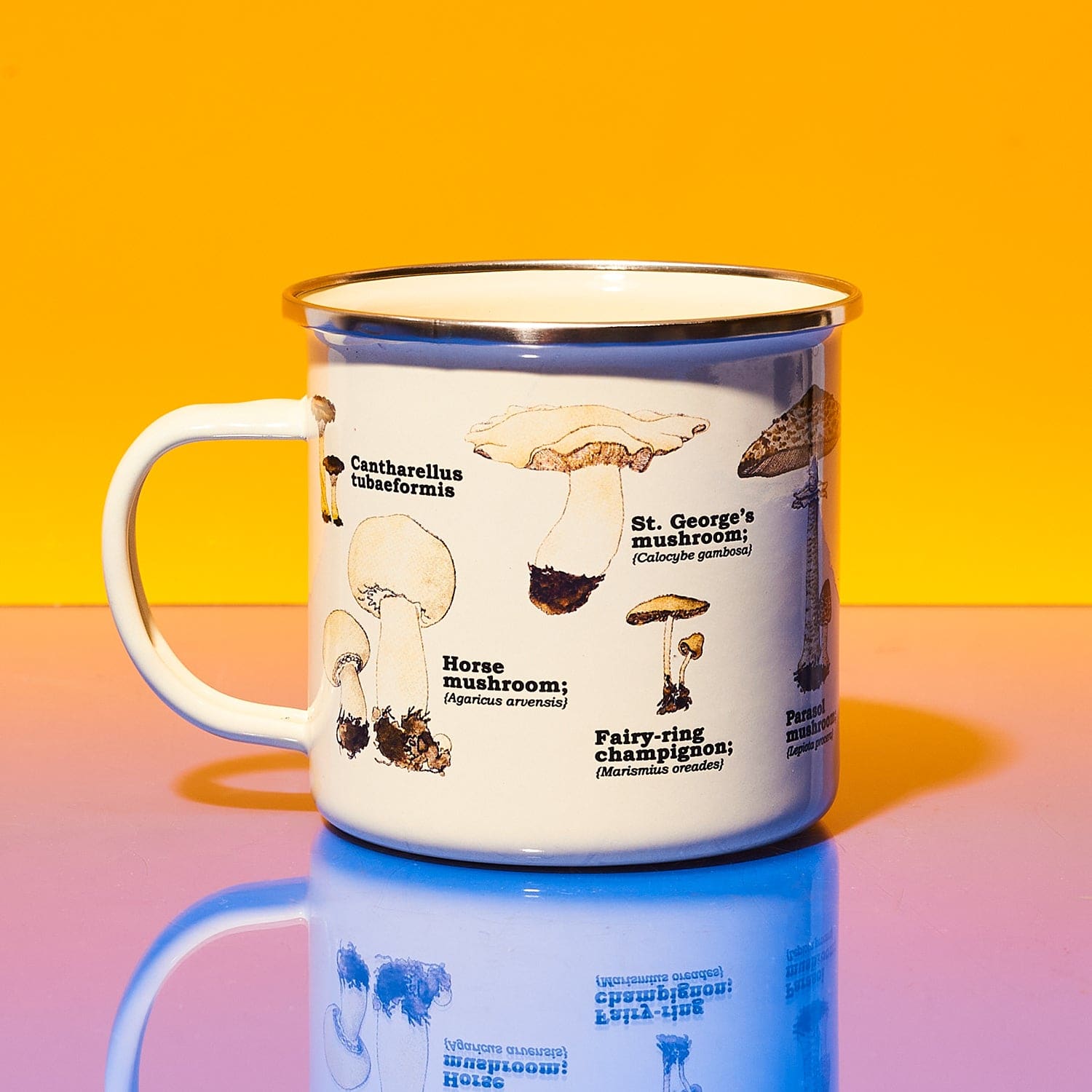 Scientific Mushroom Enamel Mug Dad Day - Fatherās Day -