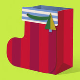 Seeing Stripes Red Stocking Small Gift Bag Striped Friends