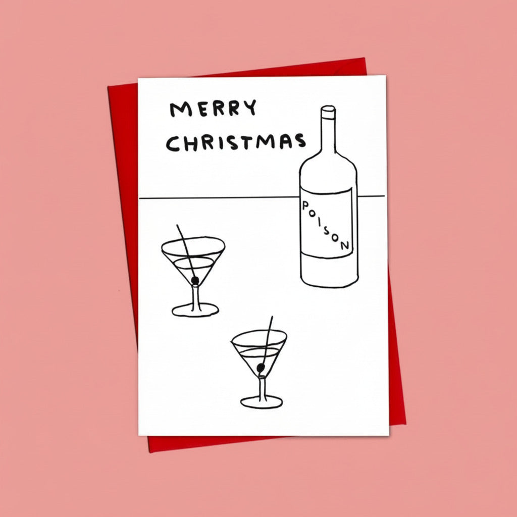 David Shrigley Christmas Poison Holiday Card