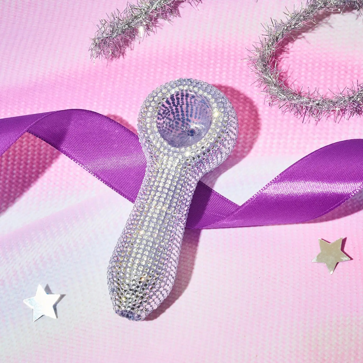 Silver Bling Pipe Glass Hand | Friends Nyc Brooklyn Ny