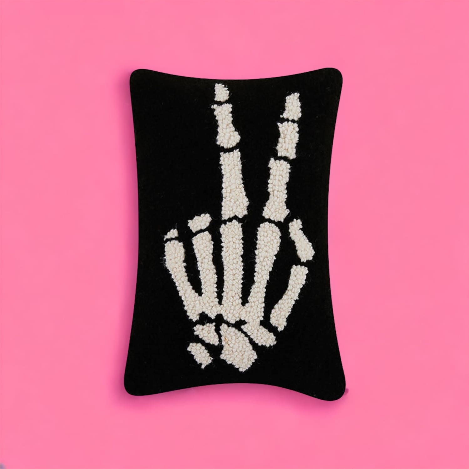 Skeleton Peace Hook Pillow Aapiowned - Women Owned