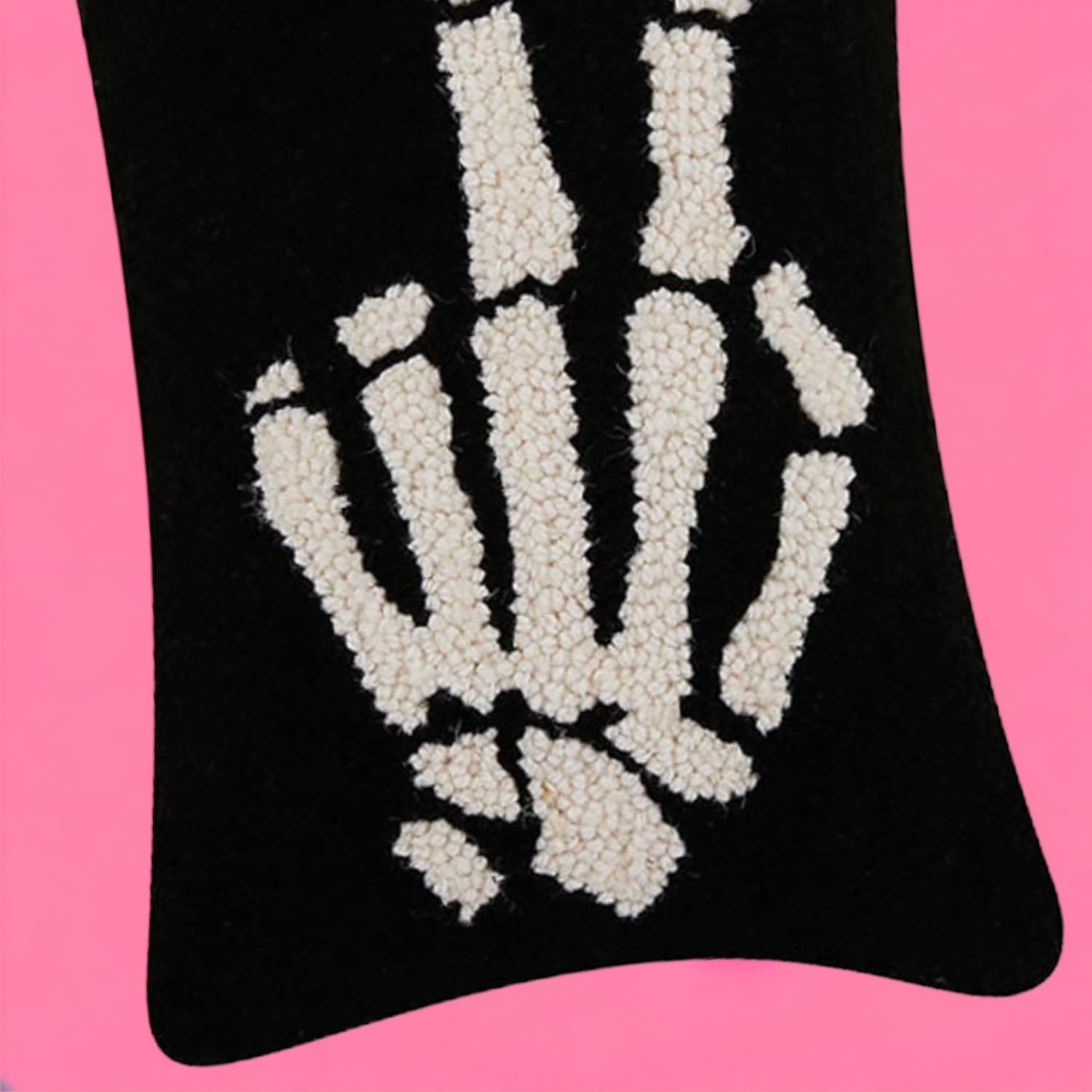 Skeleton Peace Hook Pillow Aapiowned - Women Owned