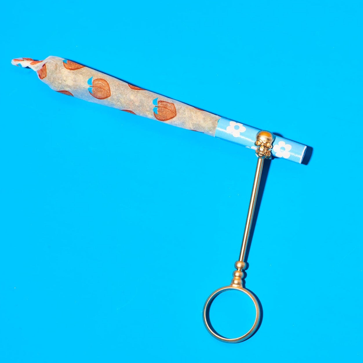 Skull Roach Clip - Gold Xsteph0325b