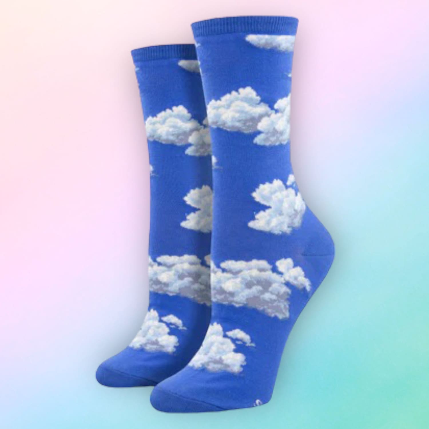 Slightly Cloudy Blue - Women's Novelty Socks at Friends NYC