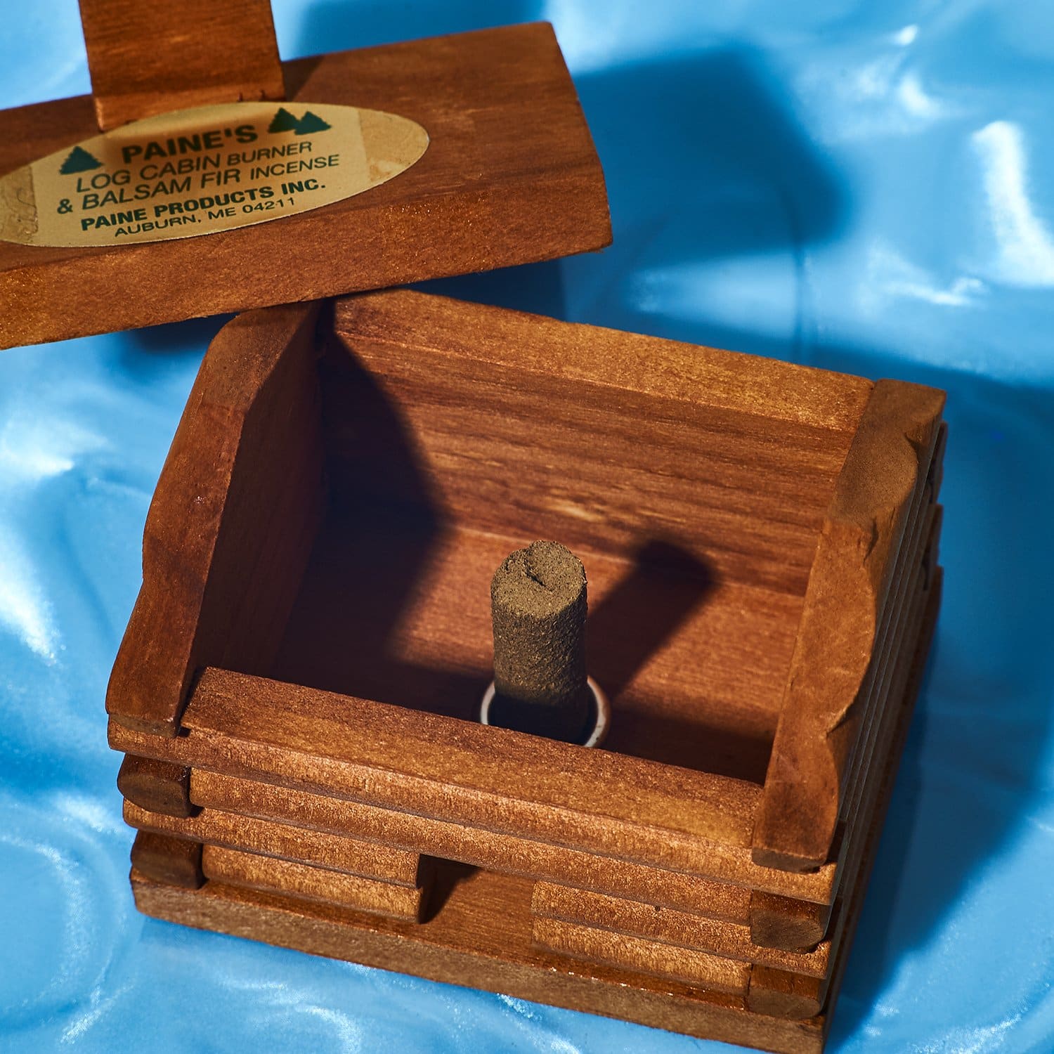 Small Log Cabin Incense and Burner - Balsam Fir Balsam -