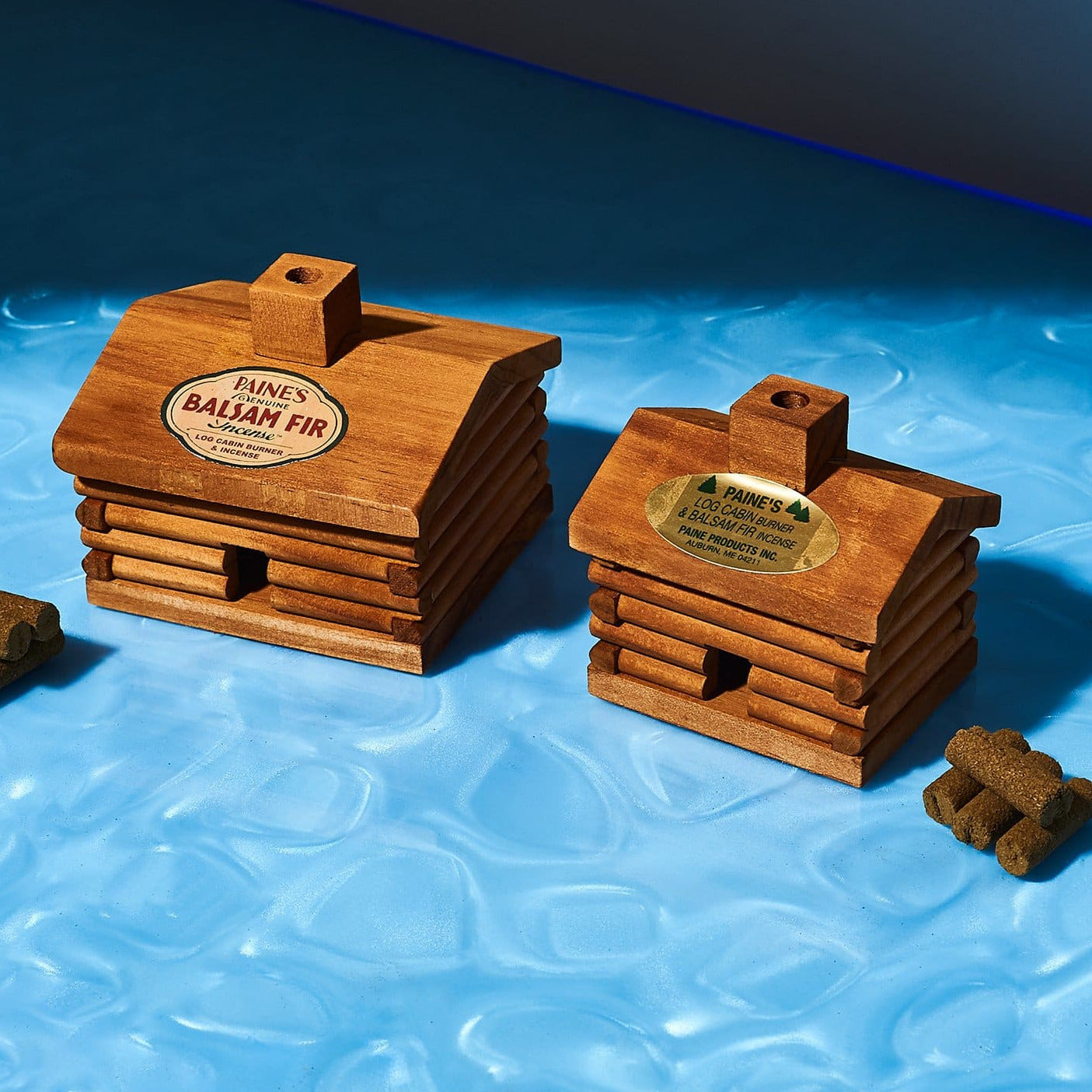 Small Log Cabin Incense and Burner - Balsam Fir Balsam -