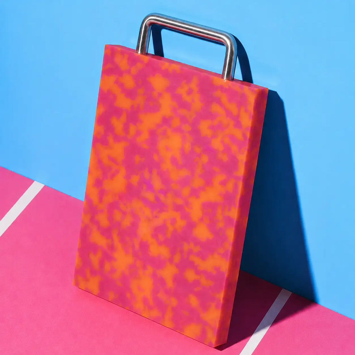 Small Cutting Board with Handle - Pink Orange | Friends Nyc