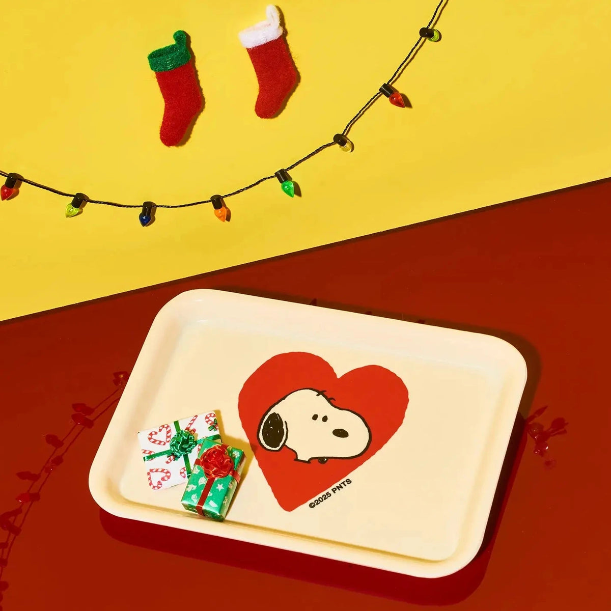 Snoopy Heart Trinket Tray Vintage Style - Ceramic Peanuts