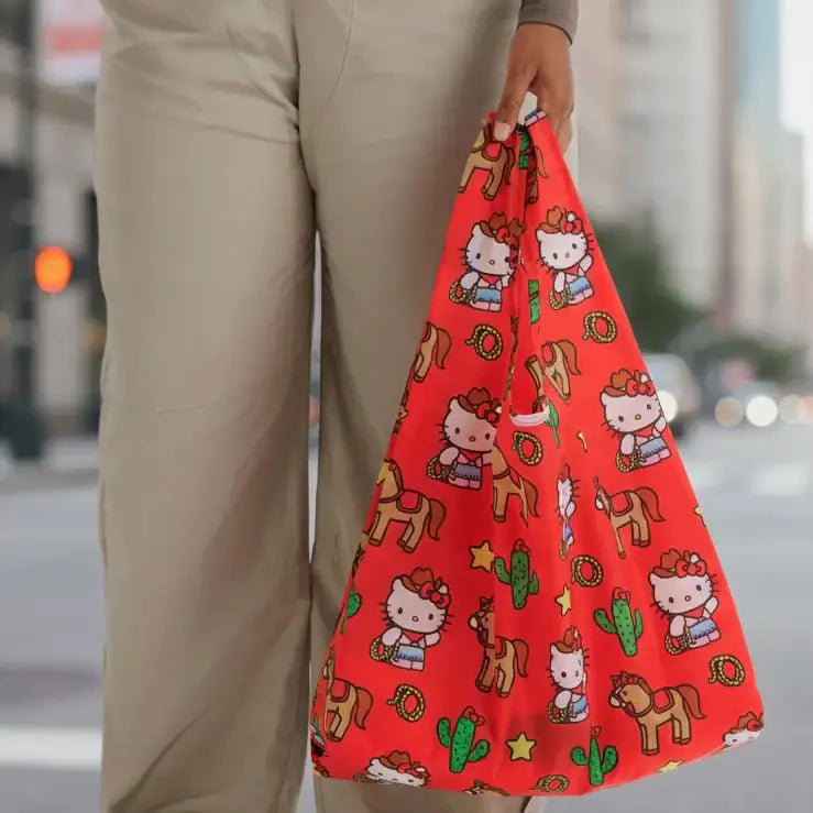 Standard Baggu Reusable Tote - Hello Kitty Western