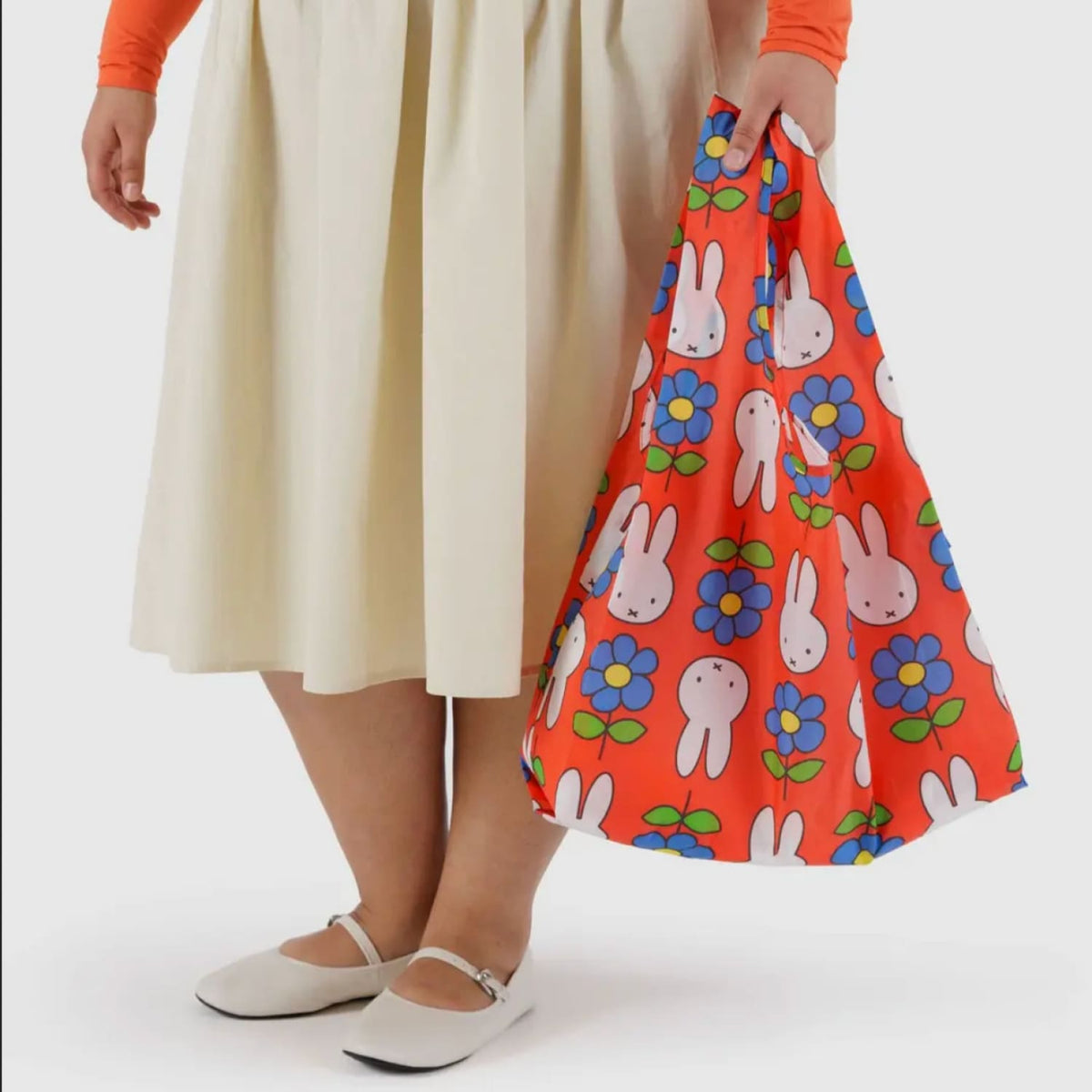 Standard Baggu Reusable Tote - Miffy and Flowers Accessory