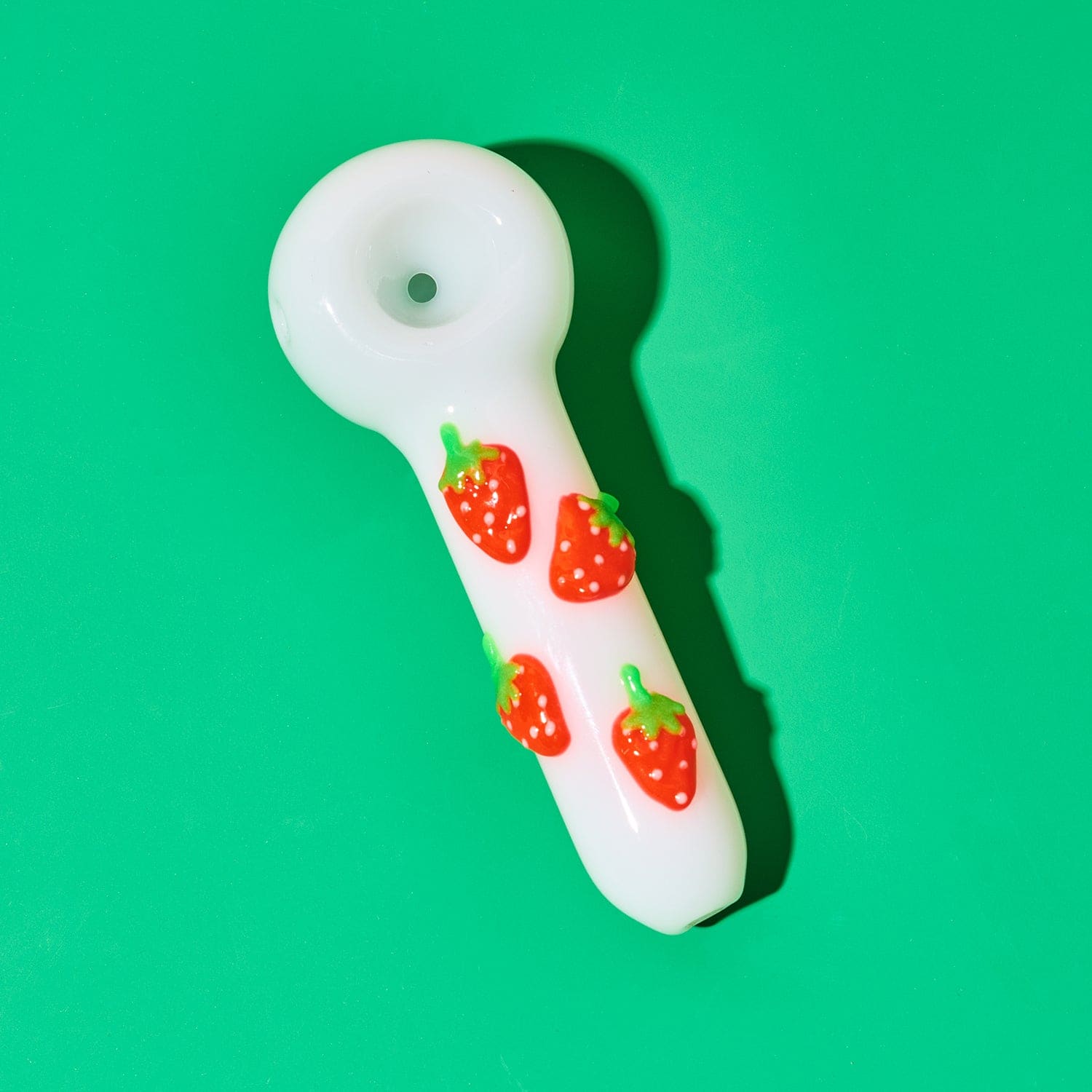 Strawberry Applique Hand Pipe Hand Pipe - Smoke Accessories