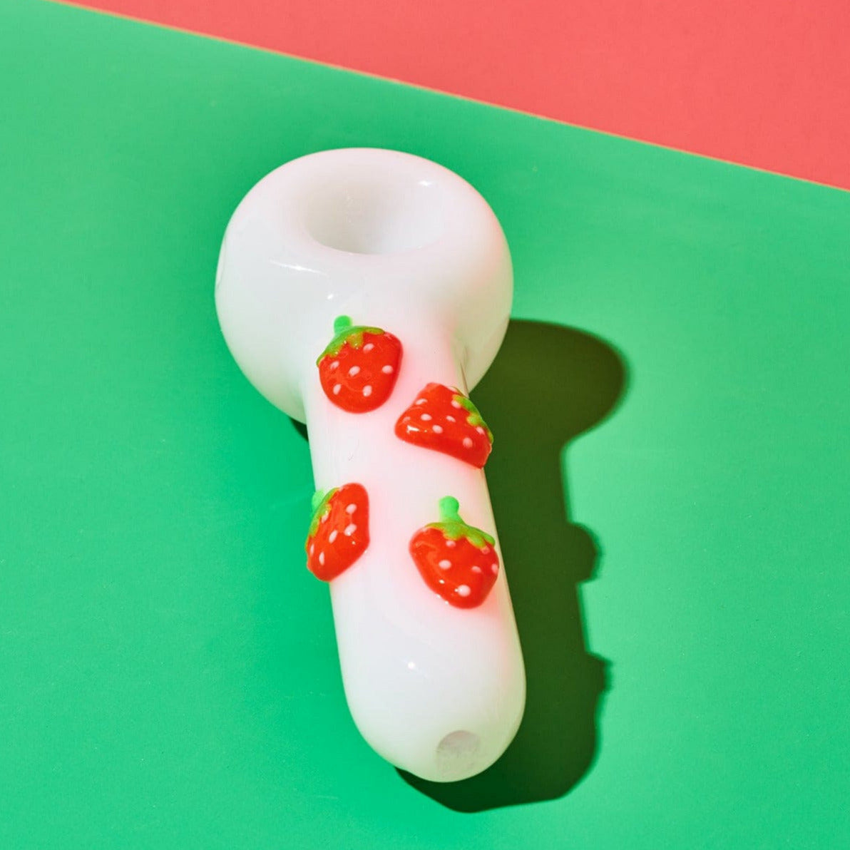 Strawberry Applique Hand Pipe Hand Pipe - Smoke Accessories