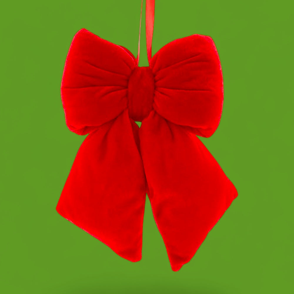 Stuffed Red Bow Ornament | Friends Nyc Brooklyn Ny