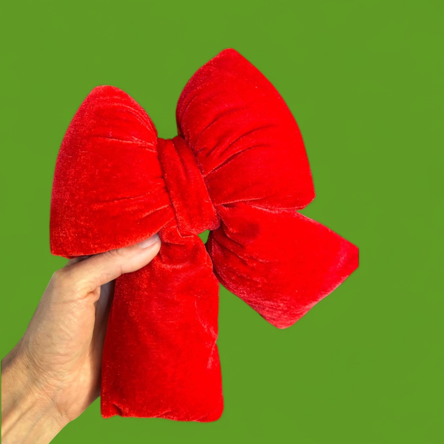 Holding Stuffed Red Bow Ornament | Friends Nyc Brooklyn Ny