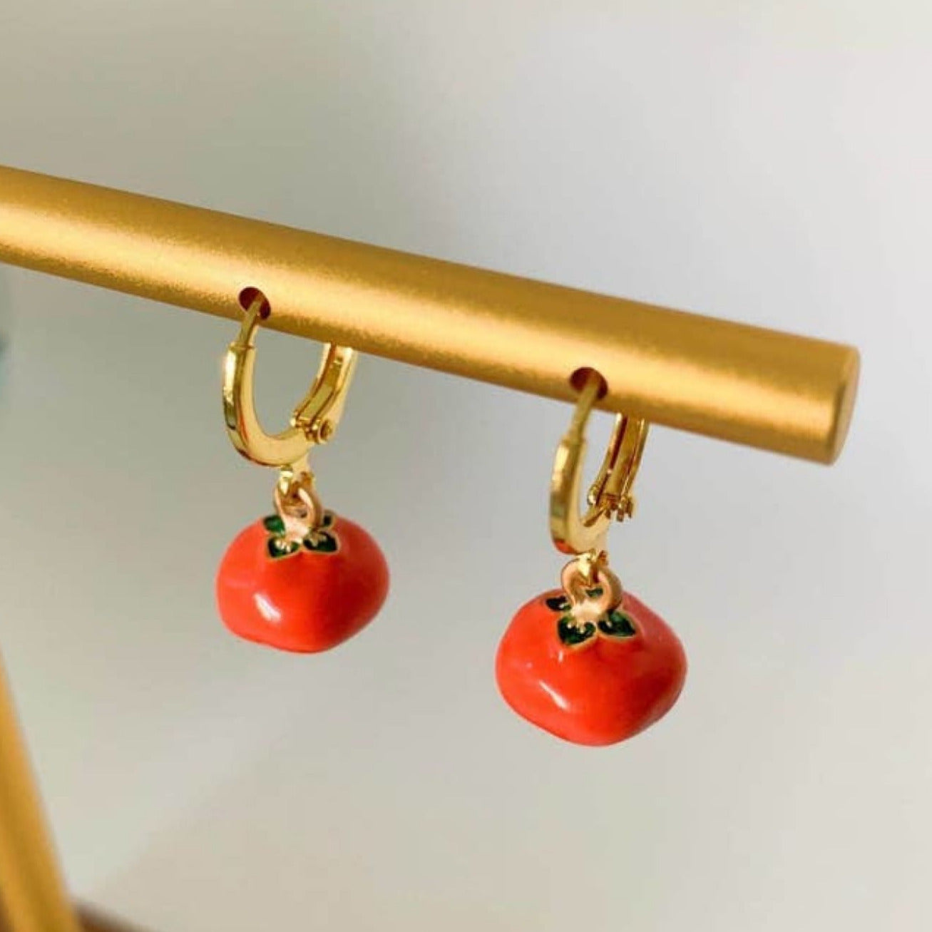 Tomato Huggie Earrings 0923 - Accessories - Cute Earring -