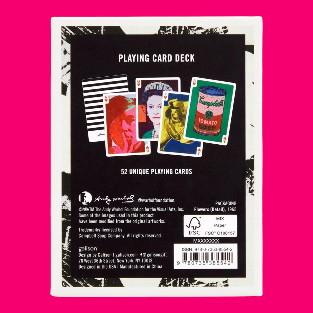 Warhol Pop Art Playing Cards | Friends Nyc Brooklyn Ny