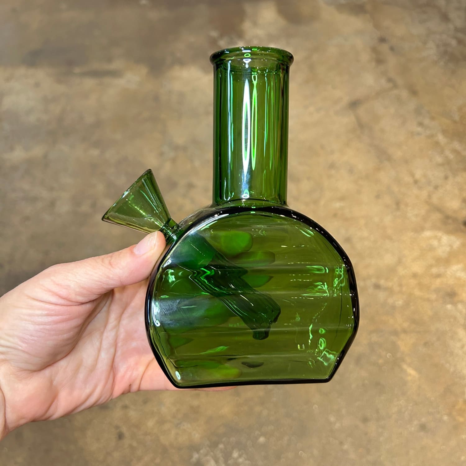Wavy Mini Glass Bong Aesthetic Bong - Beaker - Boxed - Mini