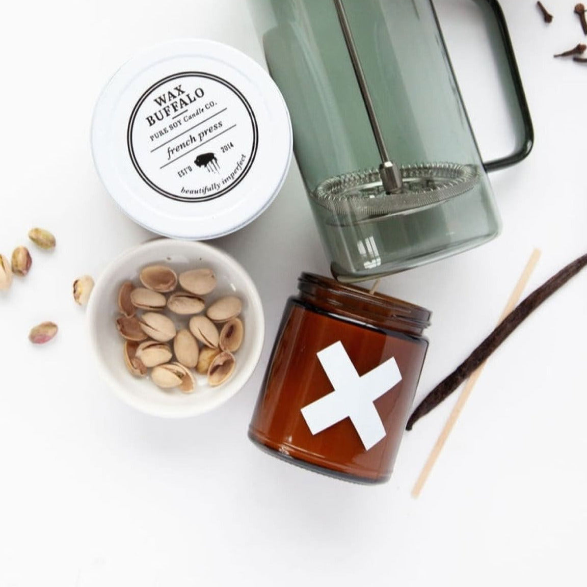 Wax Buffalo Candle - French Press Candle - Eco Friendly -