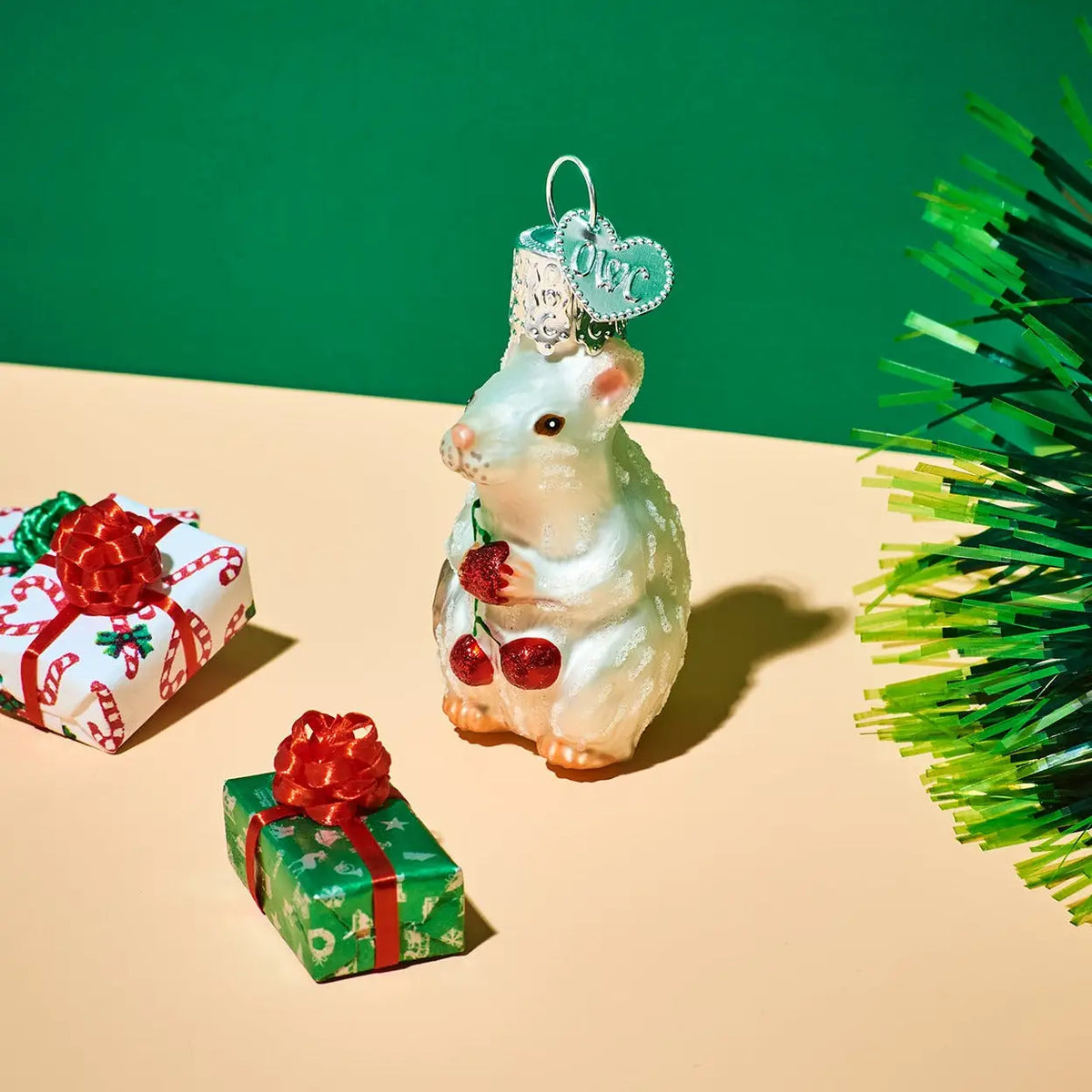 White Mouse Ornament | Christmas Ornaments at Friends Nyc