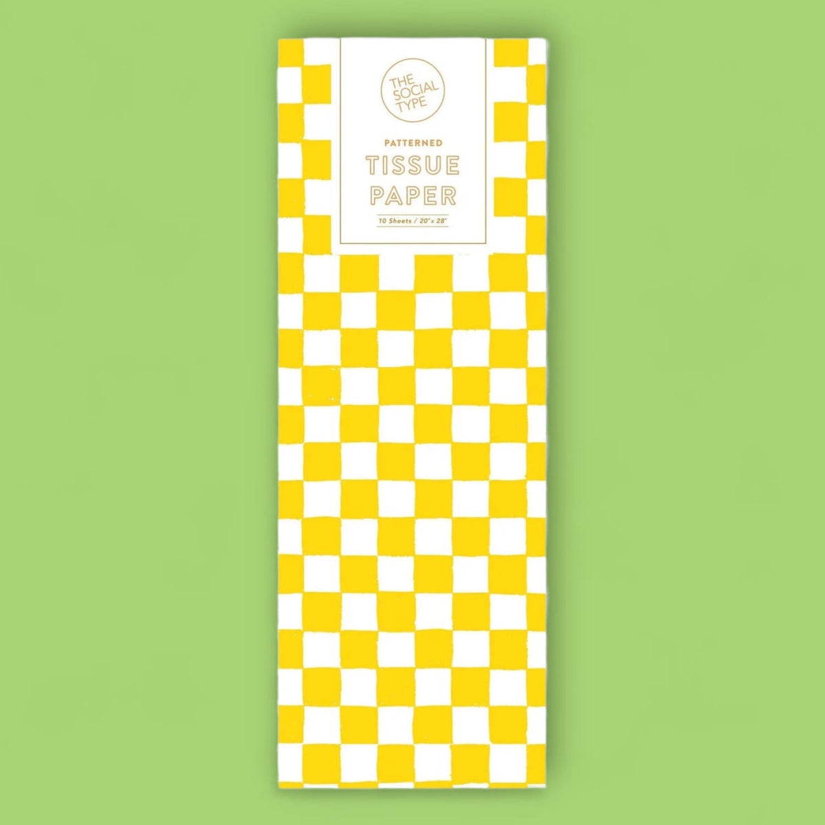 The Social Type Yellow Check Tissue Groupbycolor