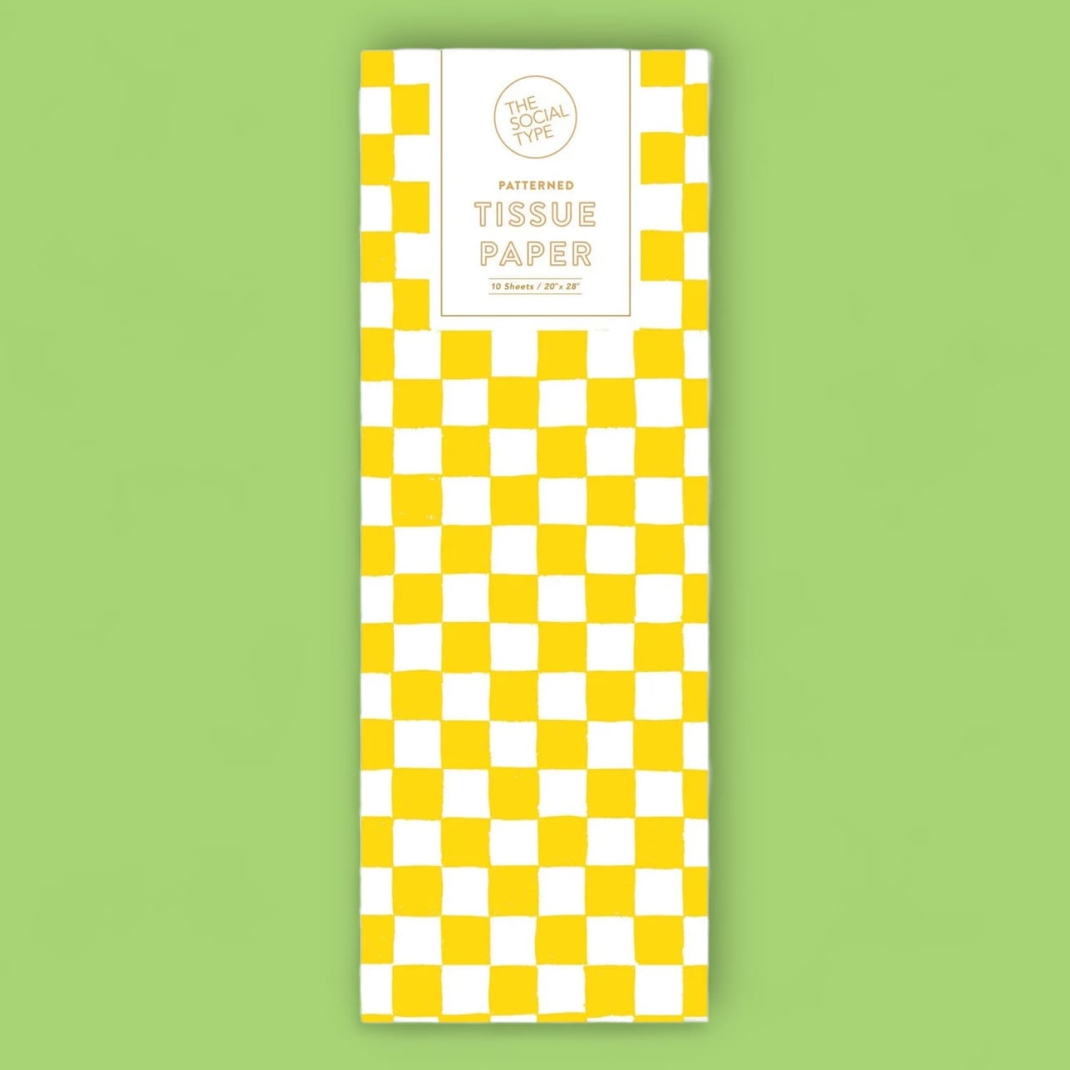 The Social Type Yellow Check Tissue Groupbycolor