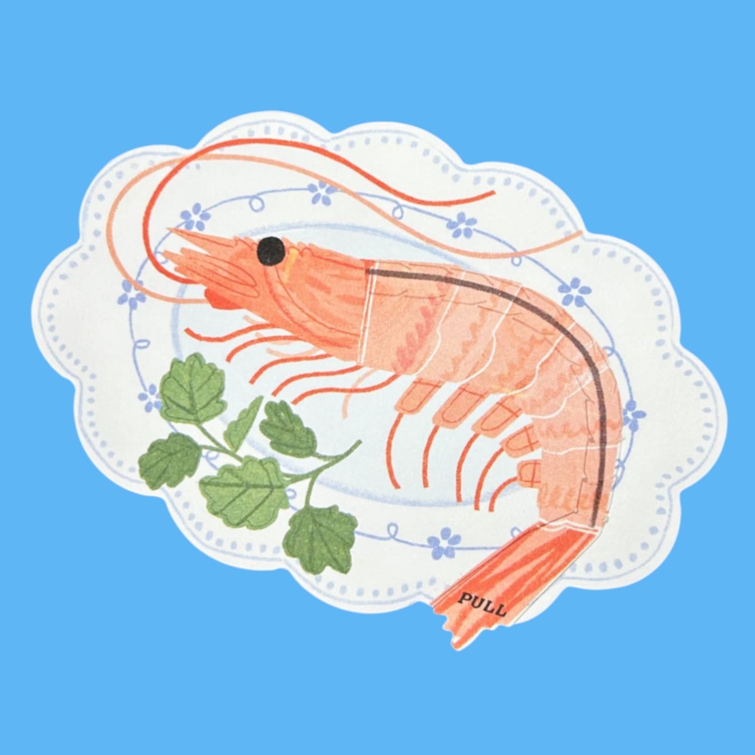 You're The Shit Shrimp Pop-Up Greeting Card - Friends NYC Brooklyn, NY