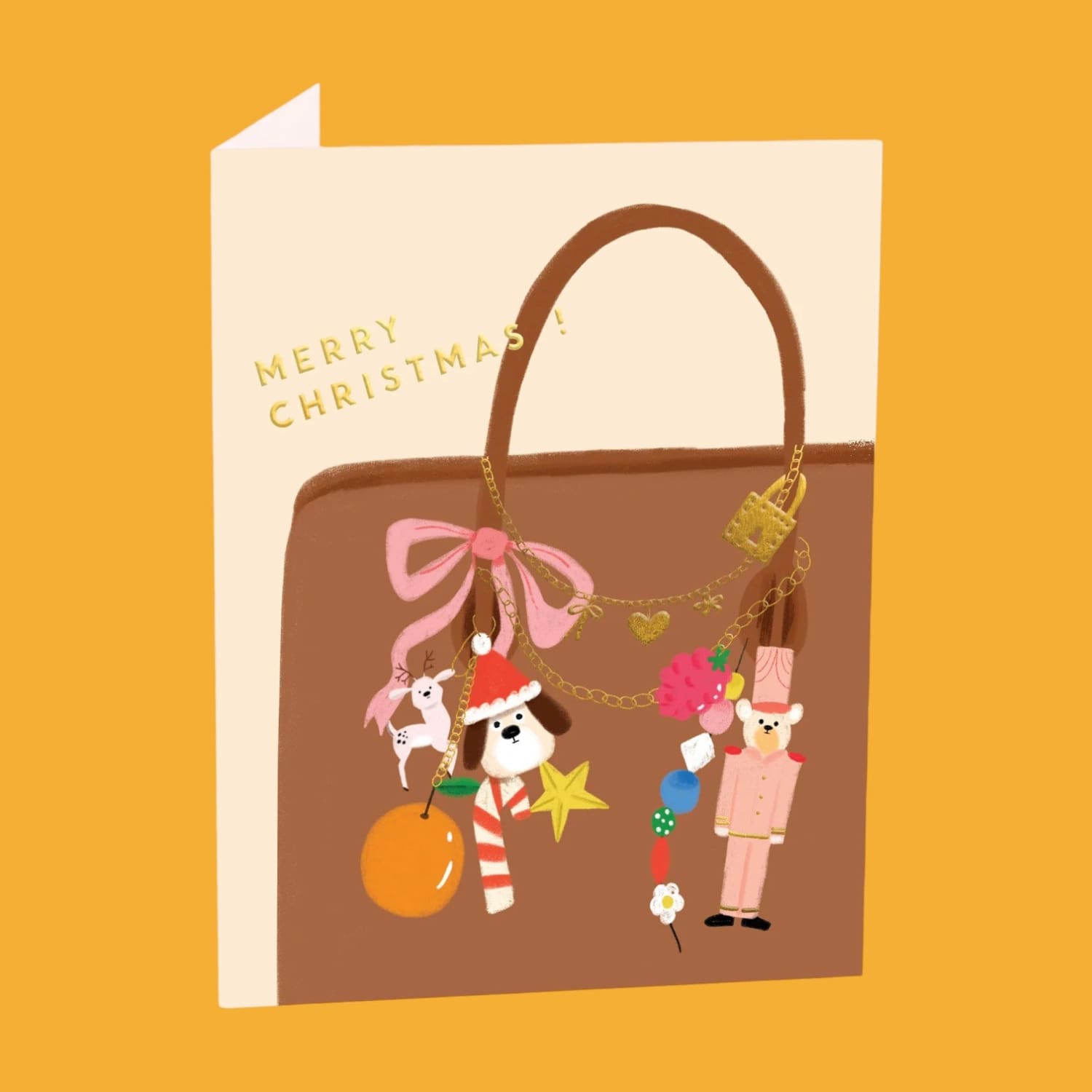 Yuletide Hand Bag Holiday Card A2 - Blank - Card - Cards