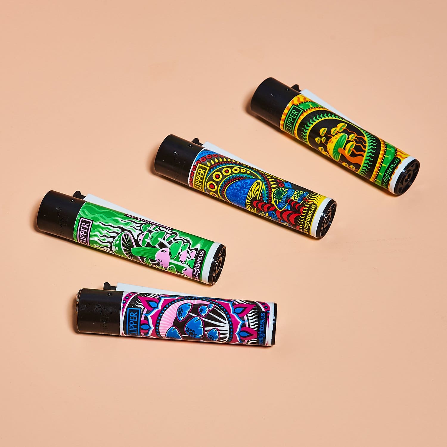 Clipper Lighters - Psychedelic Mushroom Beachday - Clipper