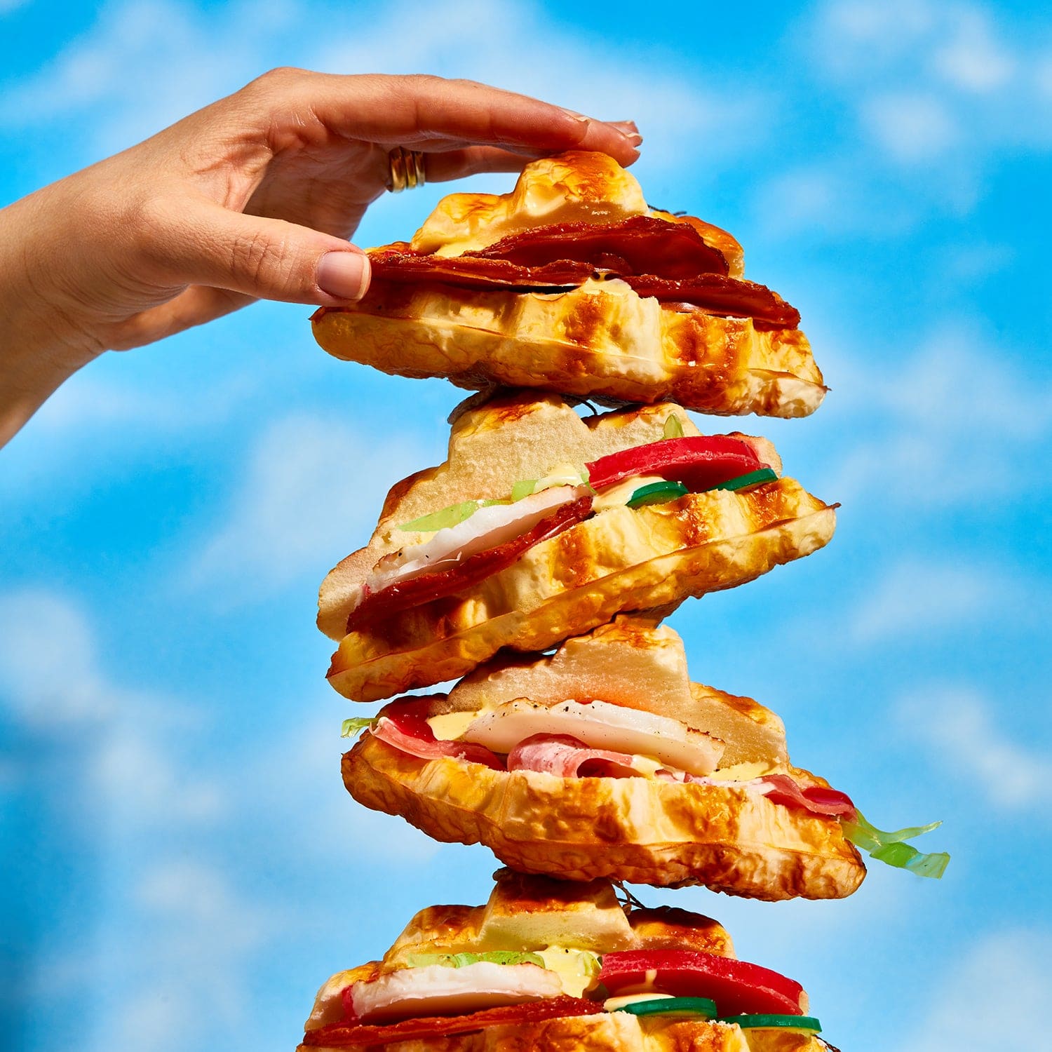 Croissant Bread Sandwich Ornament Christmas Ornaments - Fake