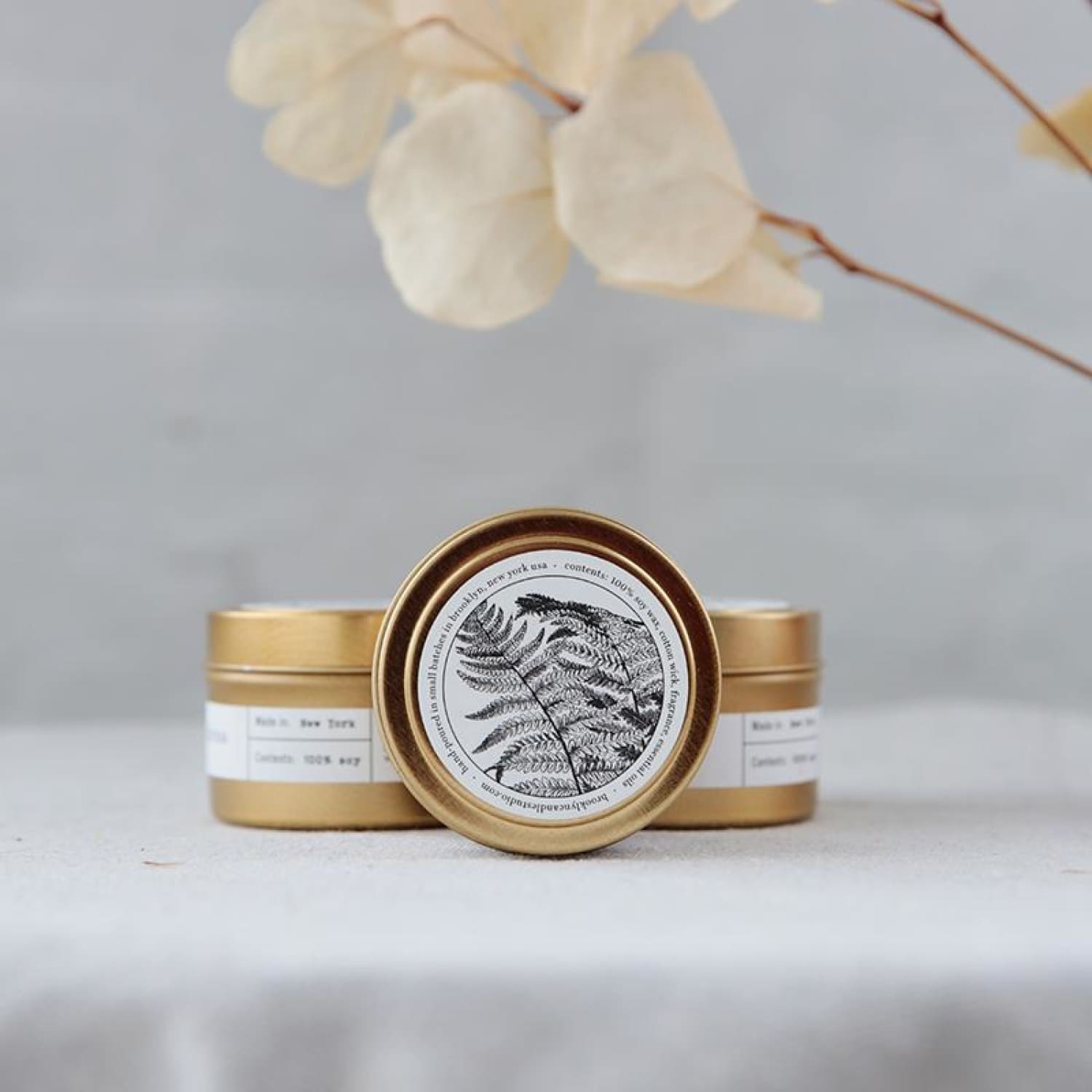 Fern + Moss Travel Candle Brooklyn, Brooklyn Candle, Fern,