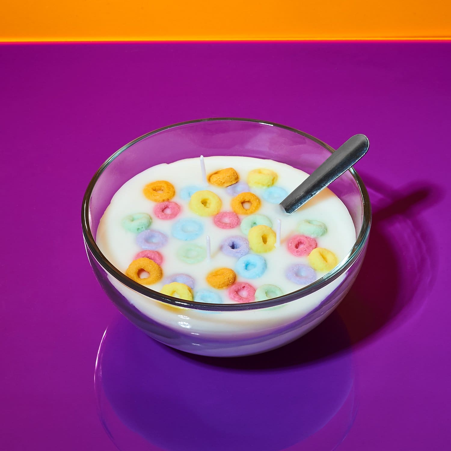 Fruit Loops Cereal Bowl Candle Breakfast - Breakfast of