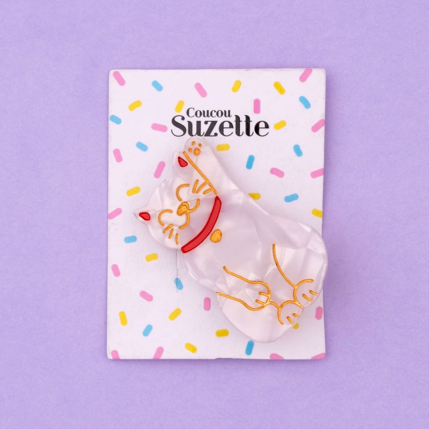 Lucky Cat Acetate Hair Clip Coucou Suzette - Hair -