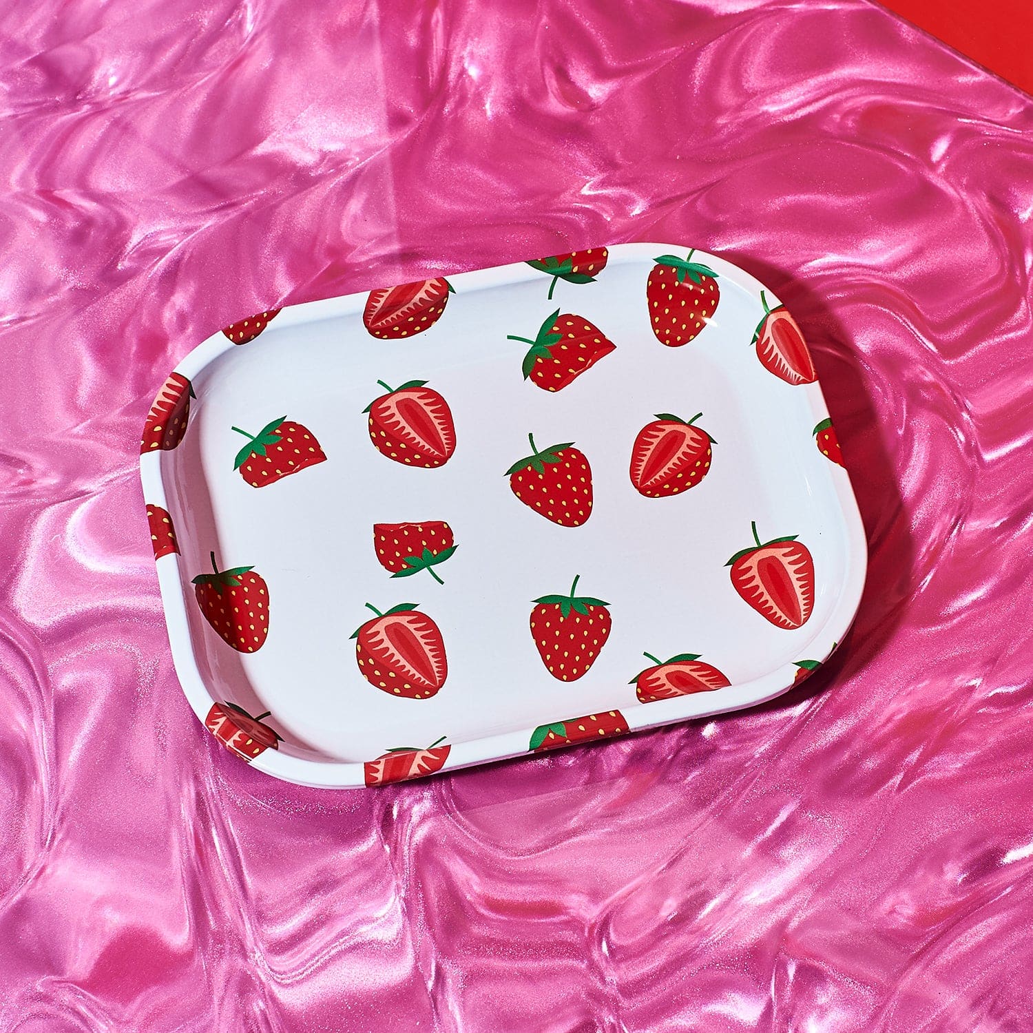 Mini Strawberry Rolling Tray 420smoke