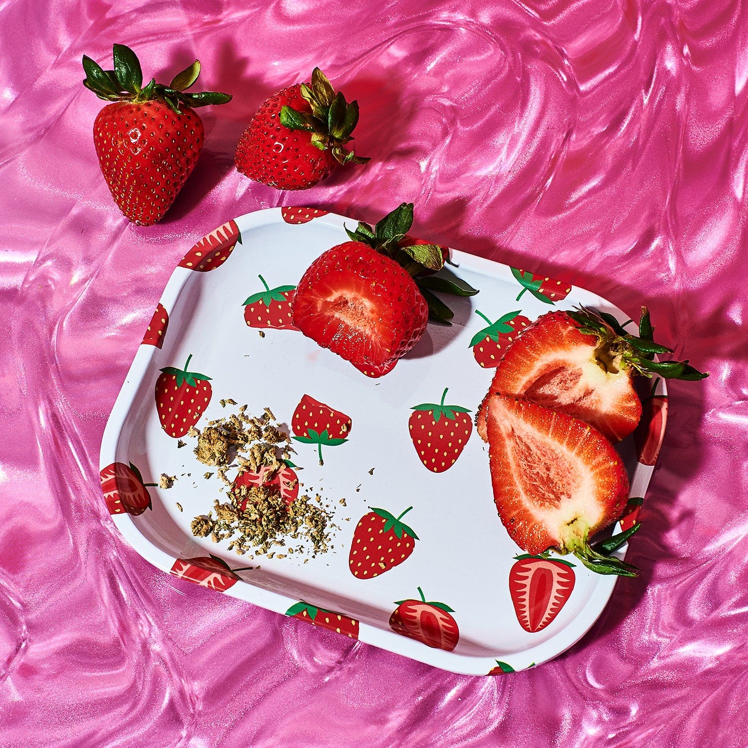 Mini Strawberry Rolling Tray 420smoke