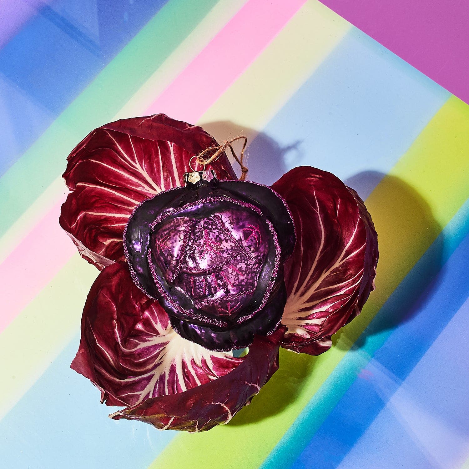 Purple Cabbage Ornament Go6687p 0722 - Holiday22 -