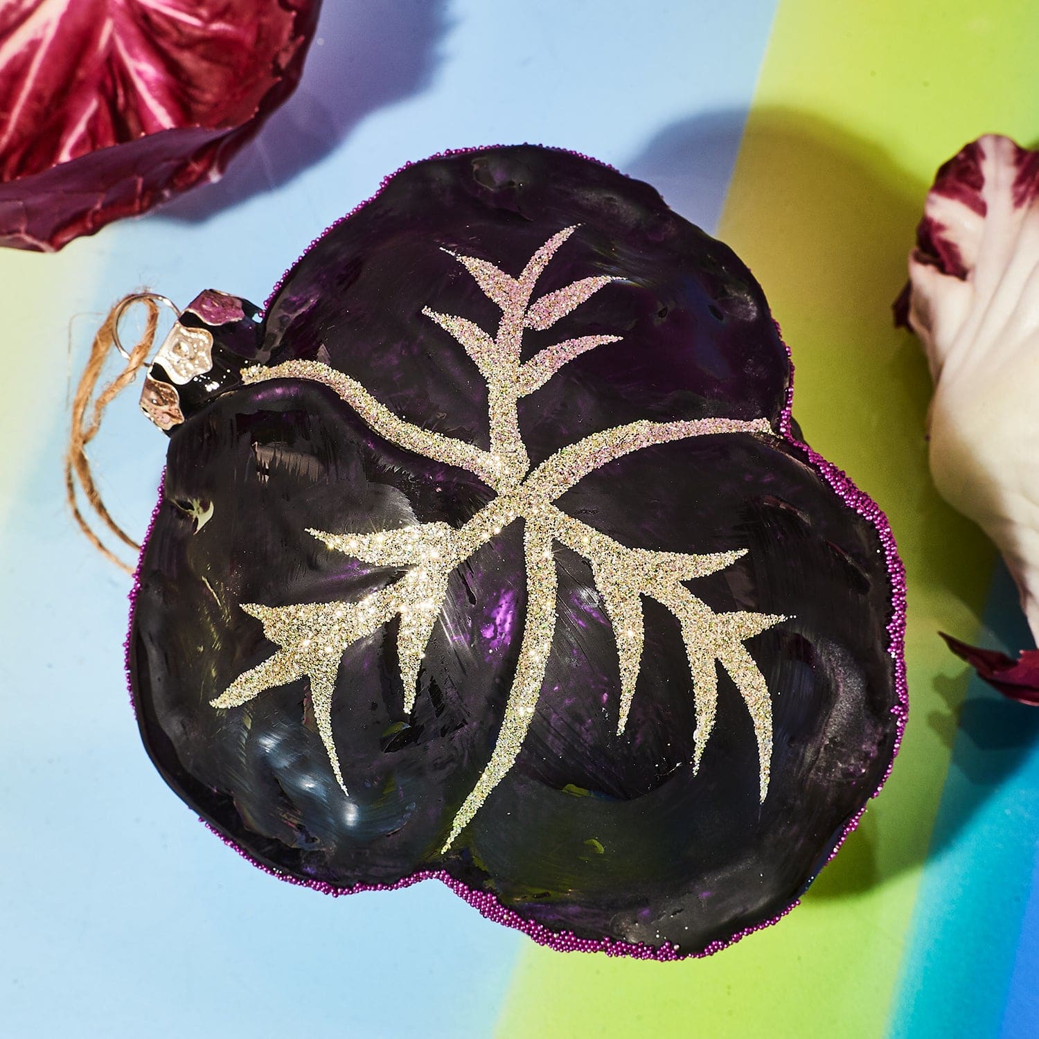 Purple Cabbage Ornament Go6687p 0722 - Holiday22 -