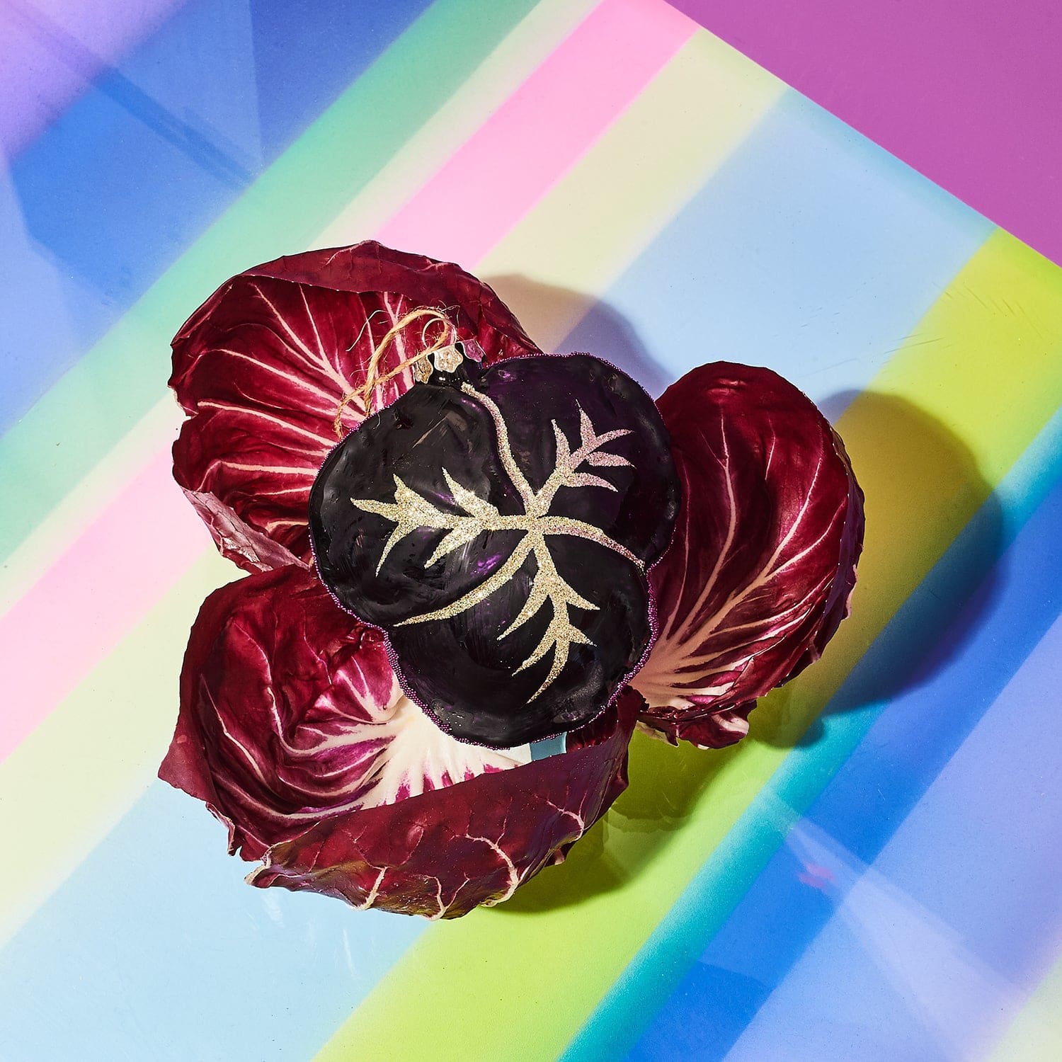 Purple Cabbage Ornament Go6687p 0722 - Holiday22 -