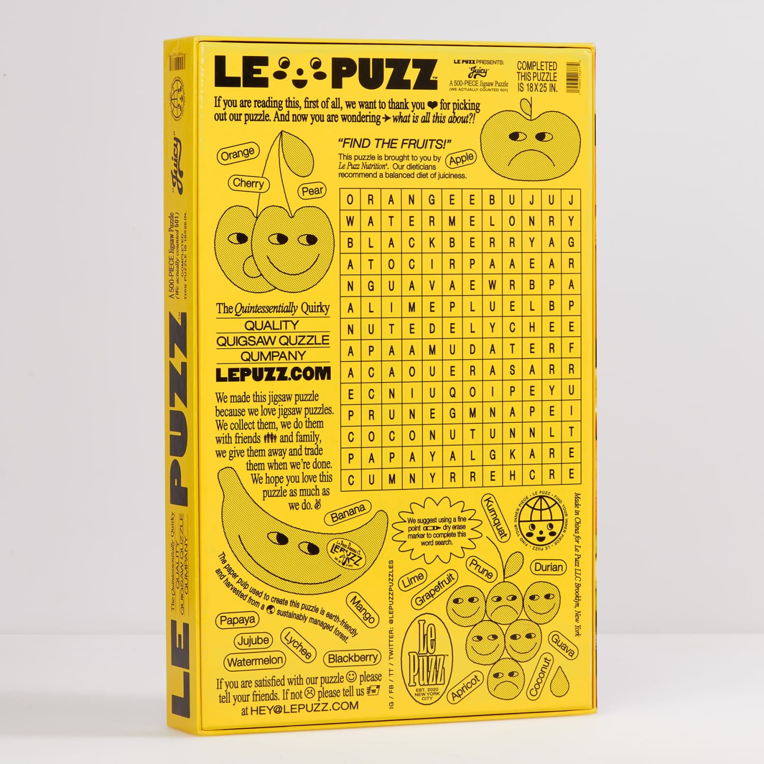 Le Puzz 500 Piece Puzzle - Juicy Art - Fake Food - Fruit -