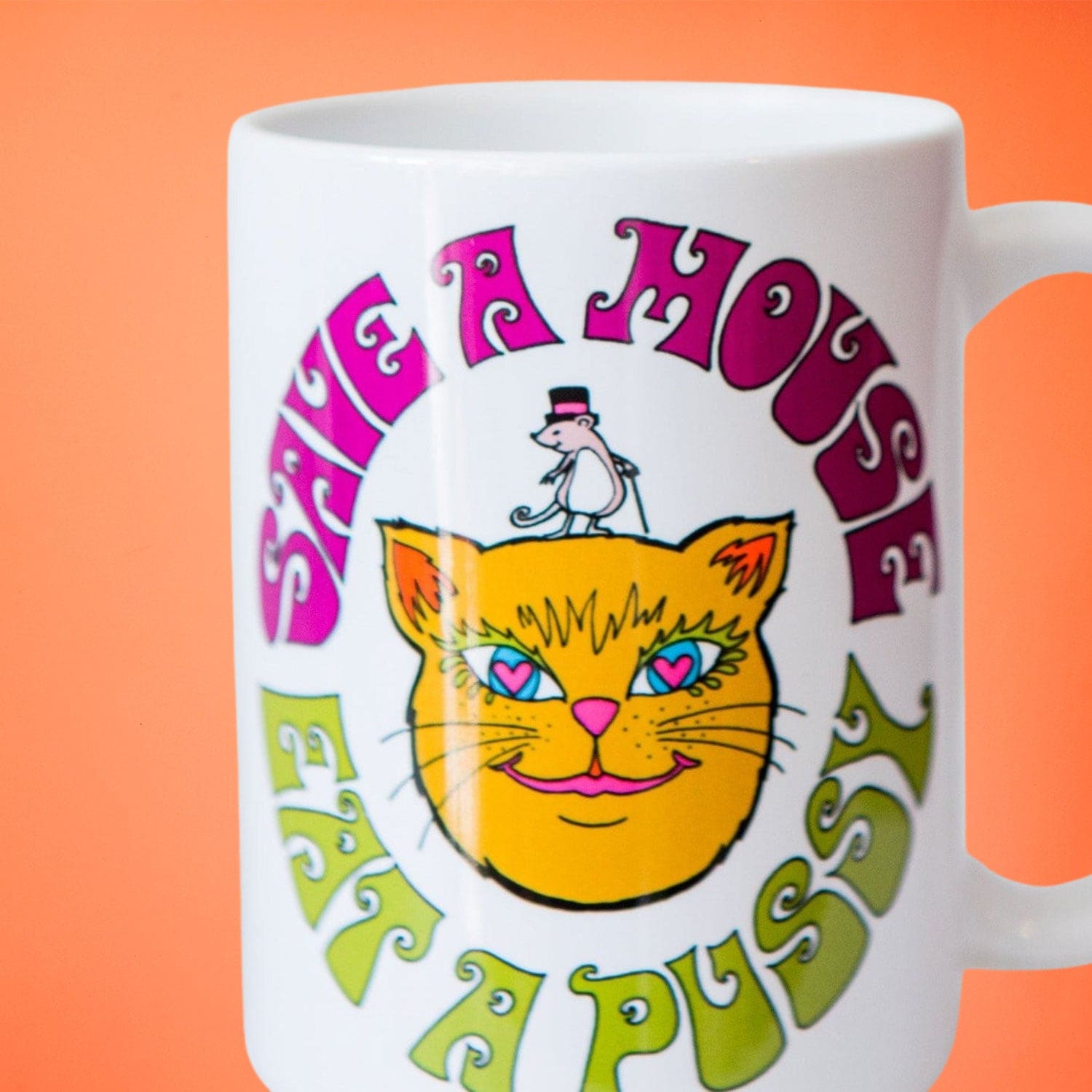 Save a Mouse Mug 60s - Astral Weekend - back to School - Cat