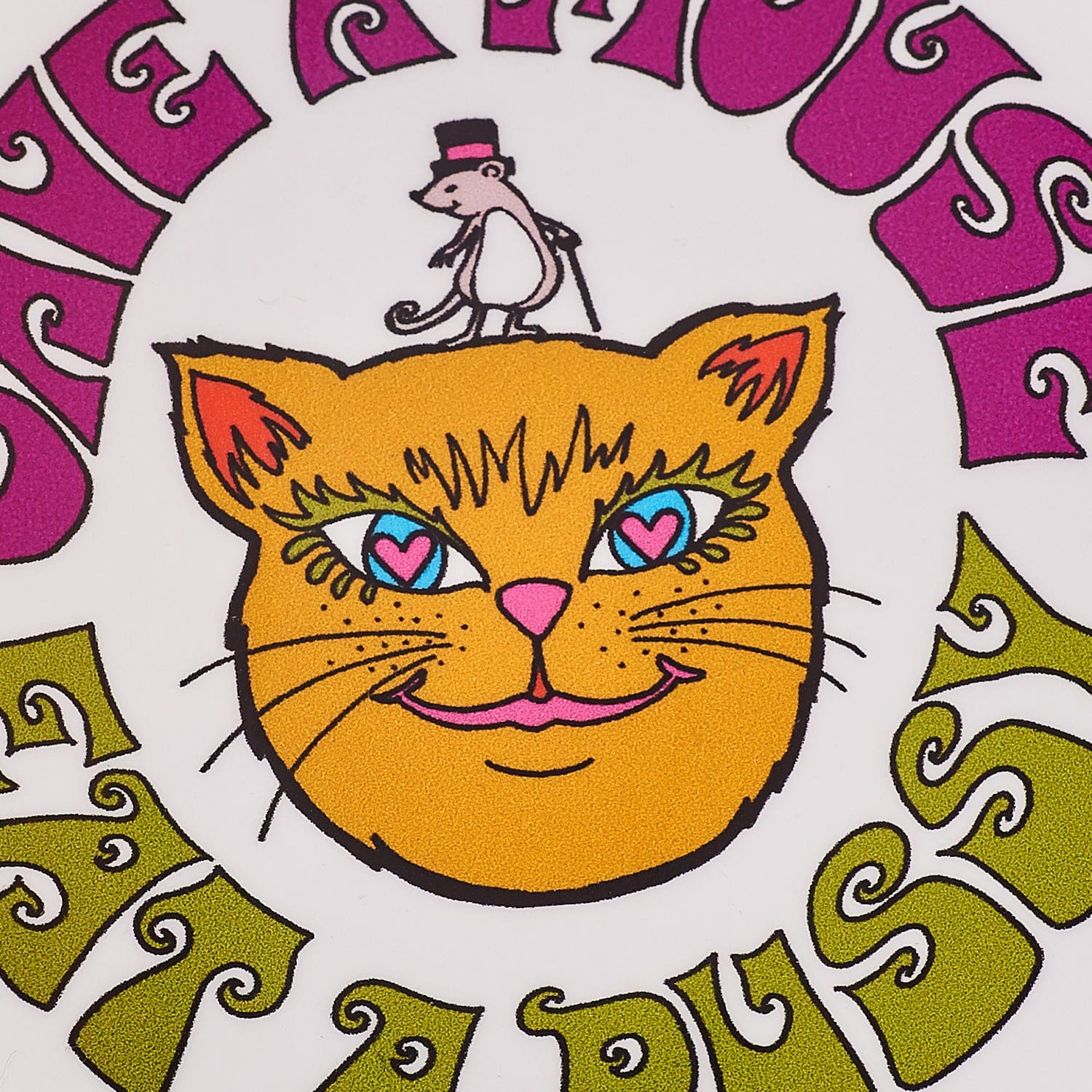 Save a Mouse Sticker 60s - Accessory - Cat - Illustration -