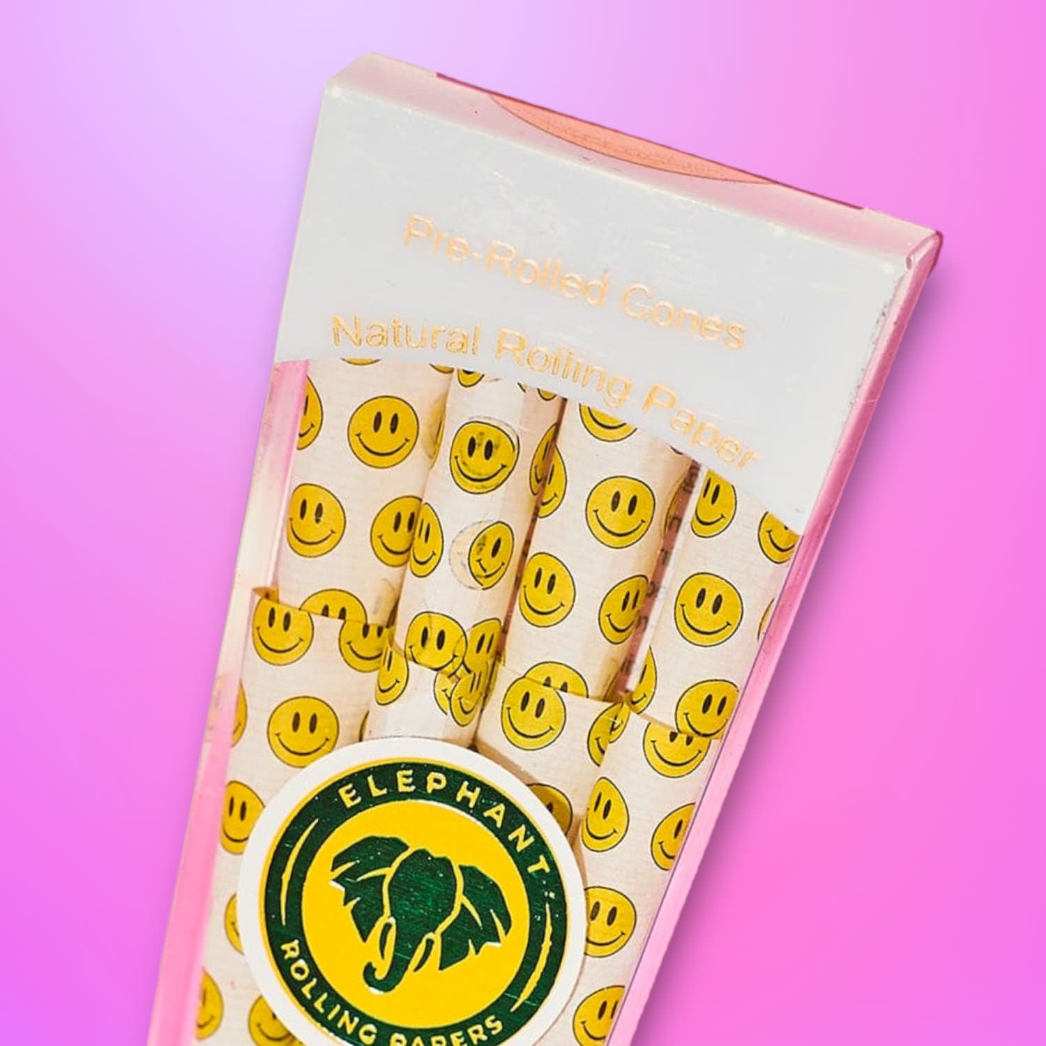 Smiley Face Cones - 8 Pack Cones - Cute Smoke - Printed -